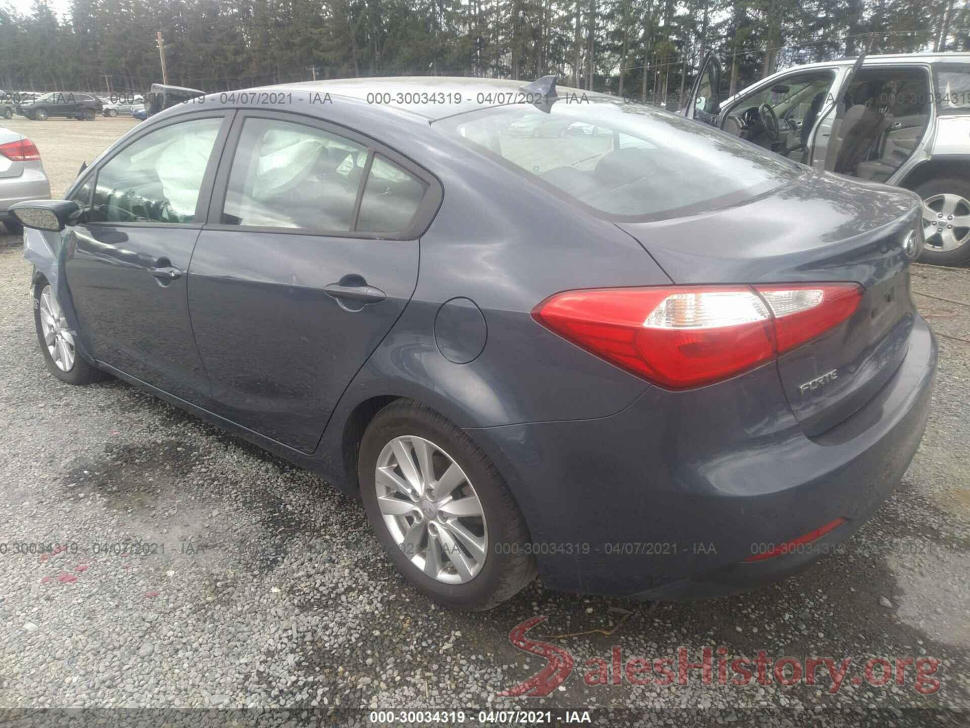 KNAFX4A67G5442087 2016 KIA FORTE