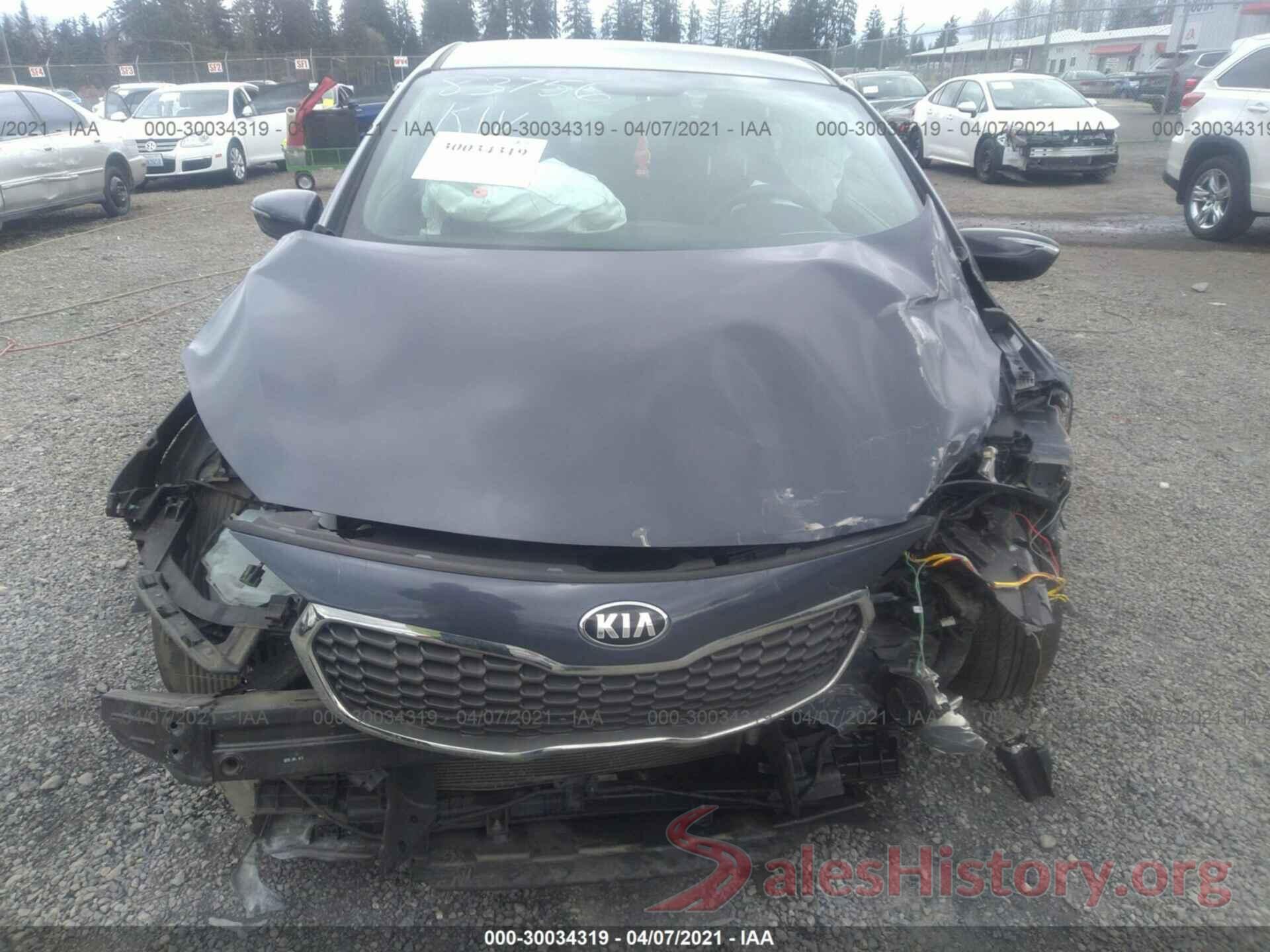 KNAFX4A67G5442087 2016 KIA FORTE