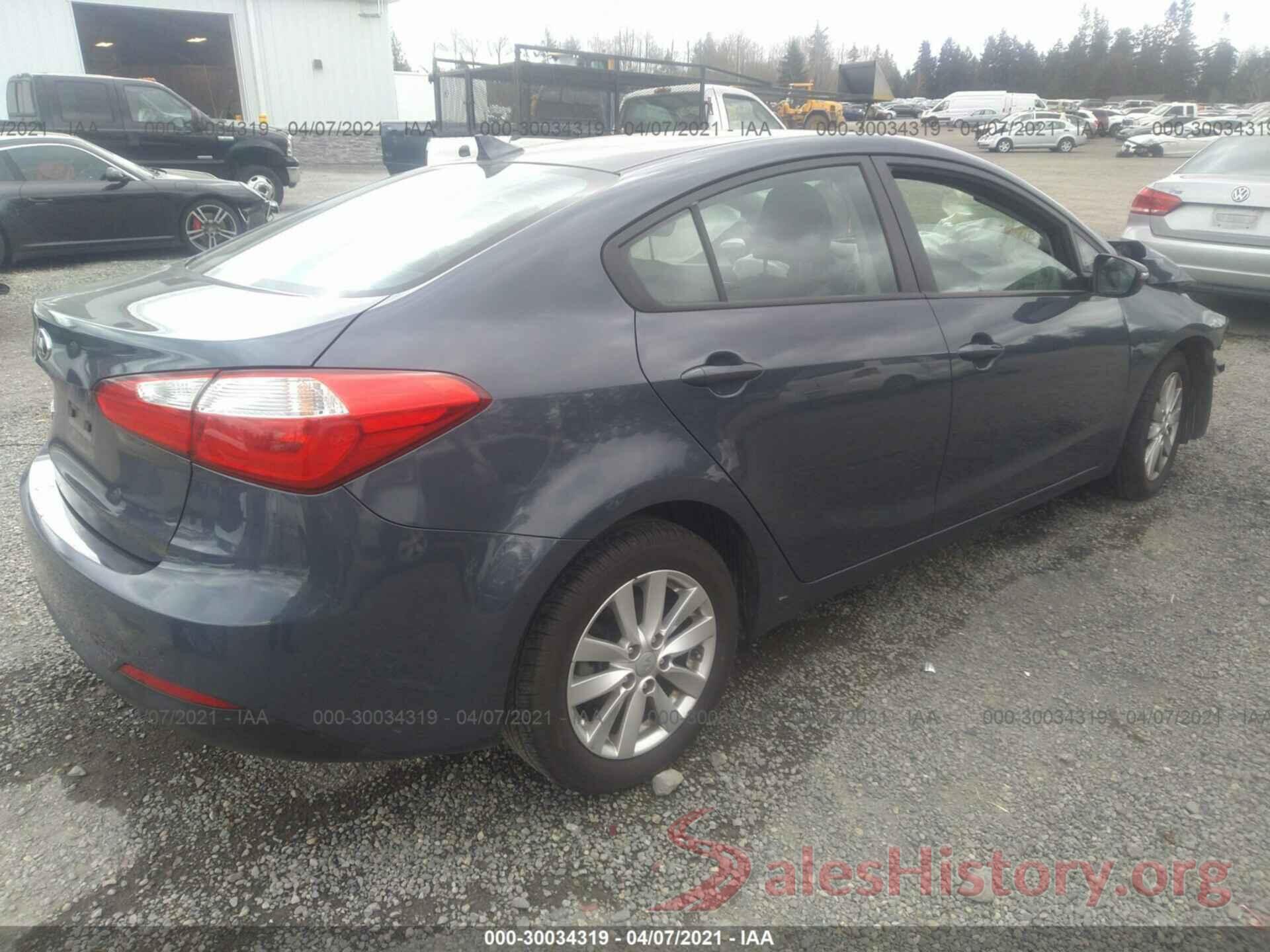 KNAFX4A67G5442087 2016 KIA FORTE