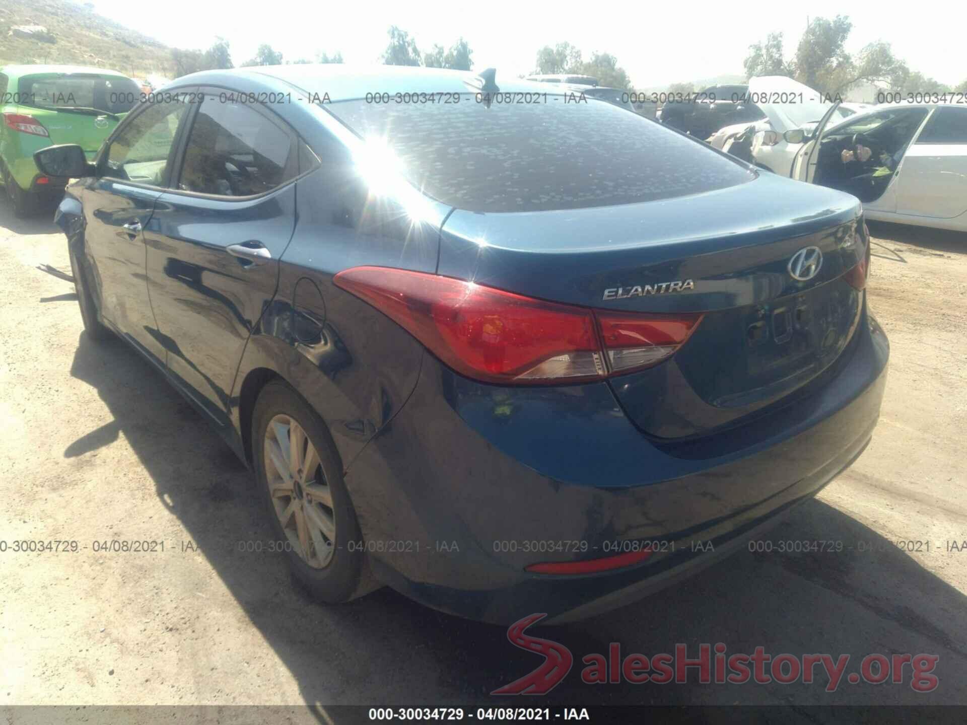 KMHDH4AE8GU485210 2016 HYUNDAI ELANTRA