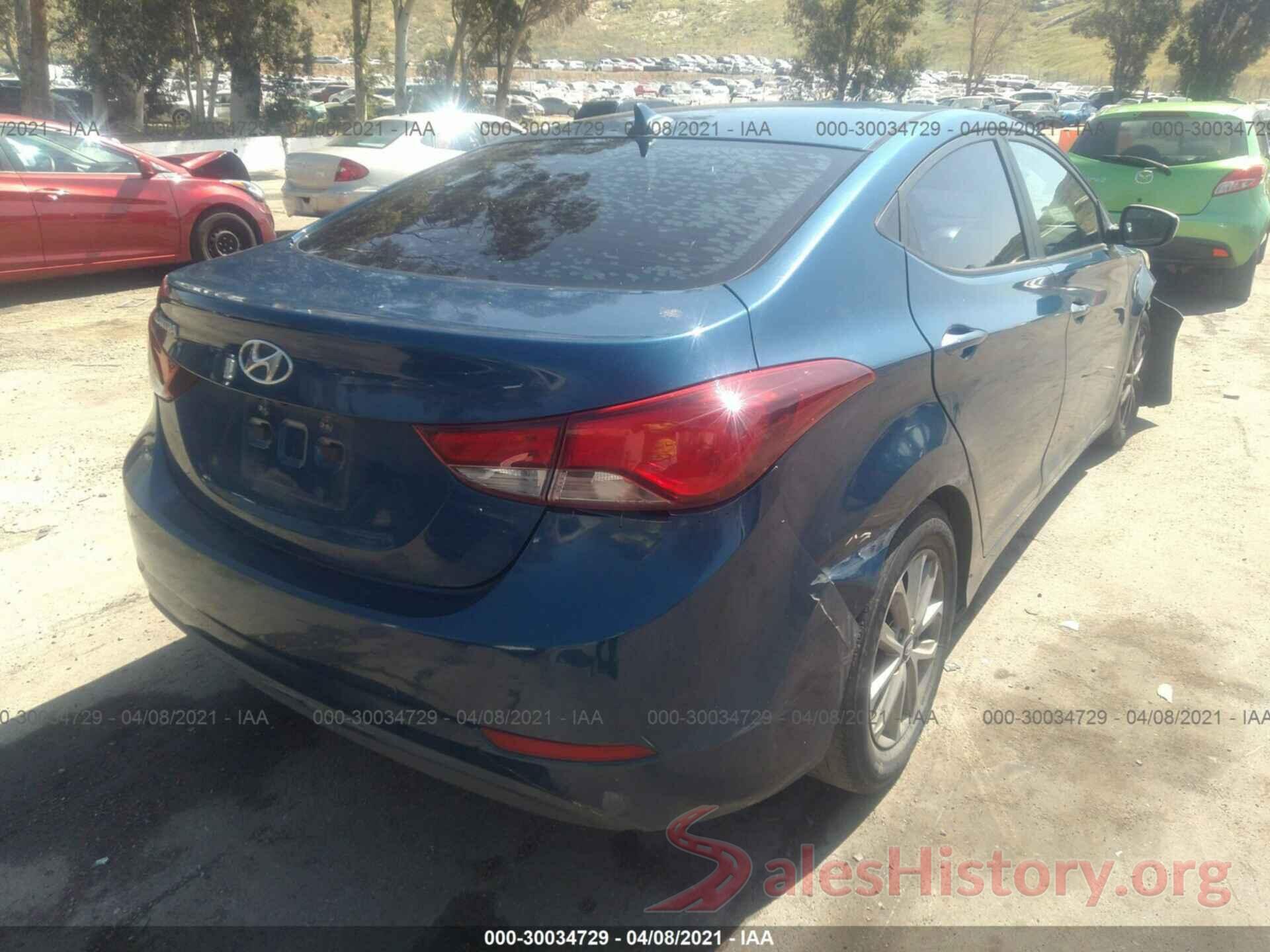 KMHDH4AE8GU485210 2016 HYUNDAI ELANTRA