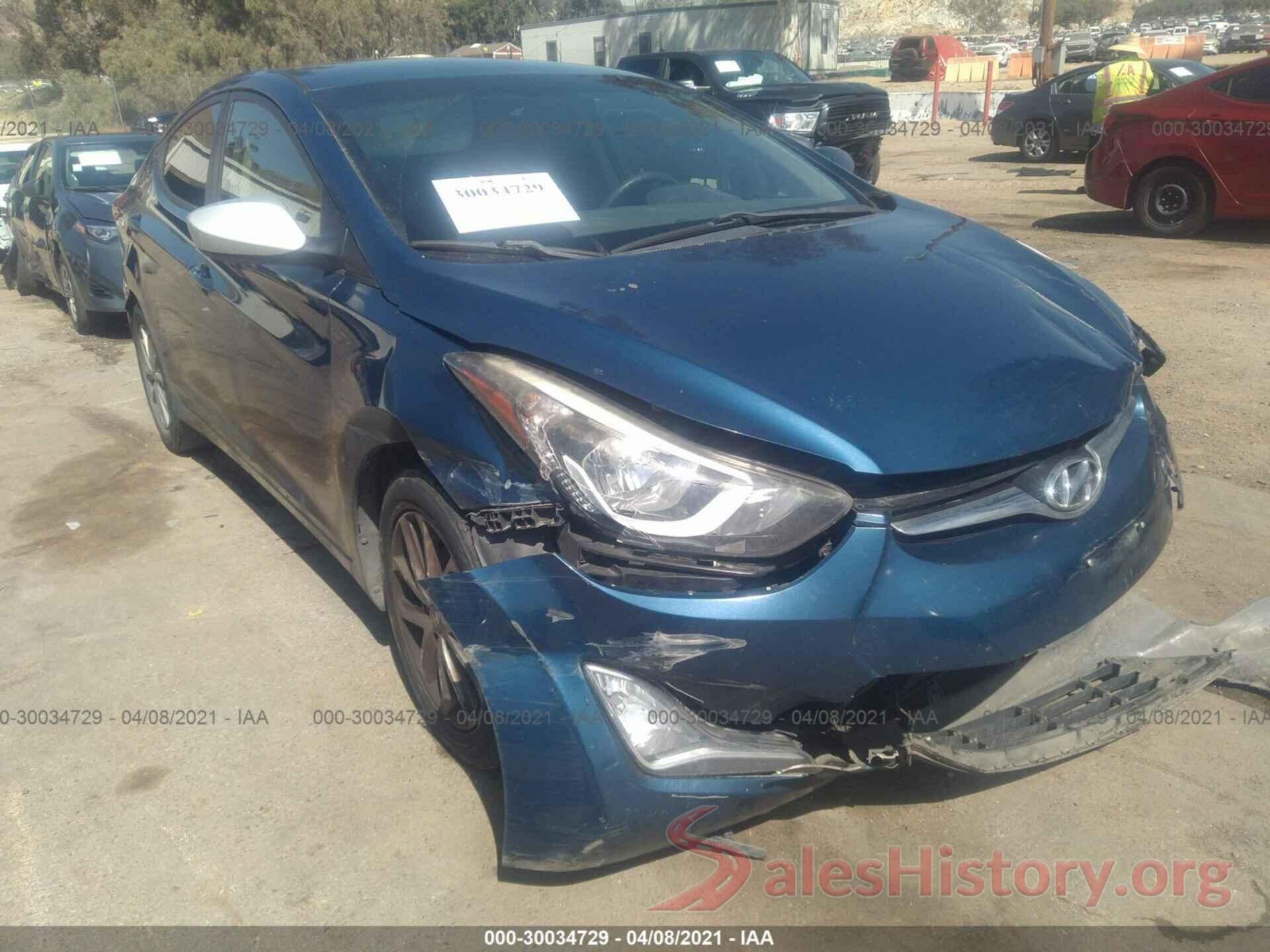 KMHDH4AE8GU485210 2016 HYUNDAI ELANTRA