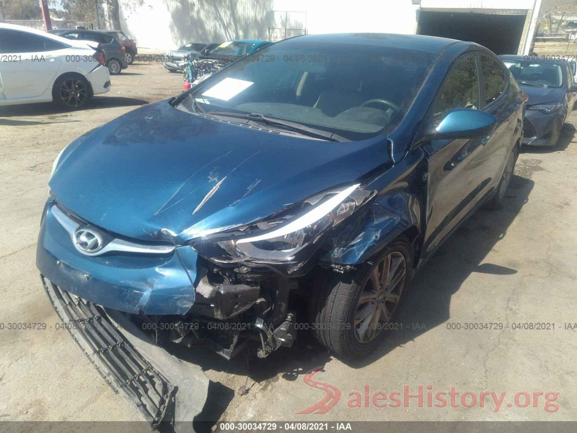 KMHDH4AE8GU485210 2016 HYUNDAI ELANTRA