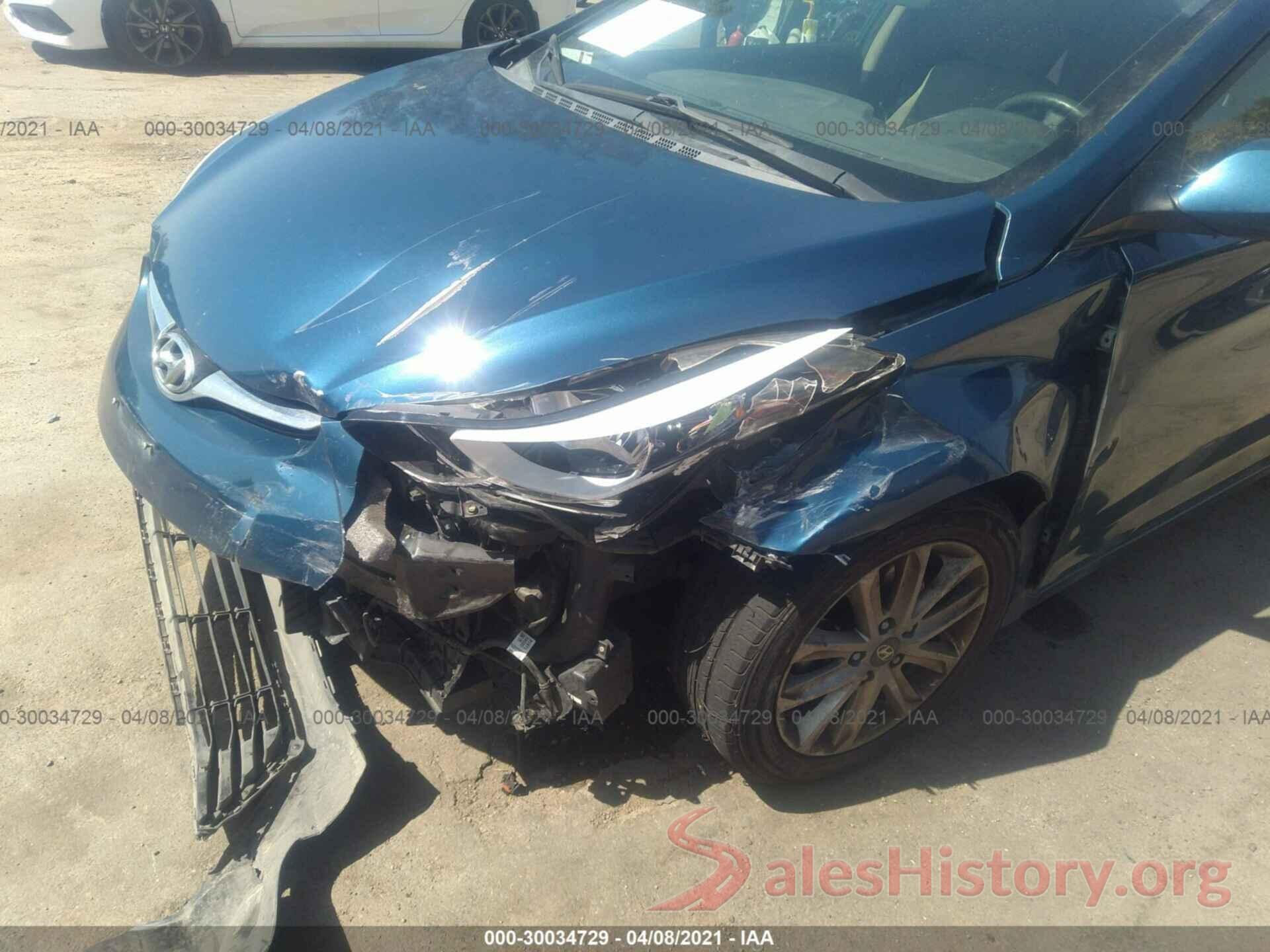 KMHDH4AE8GU485210 2016 HYUNDAI ELANTRA