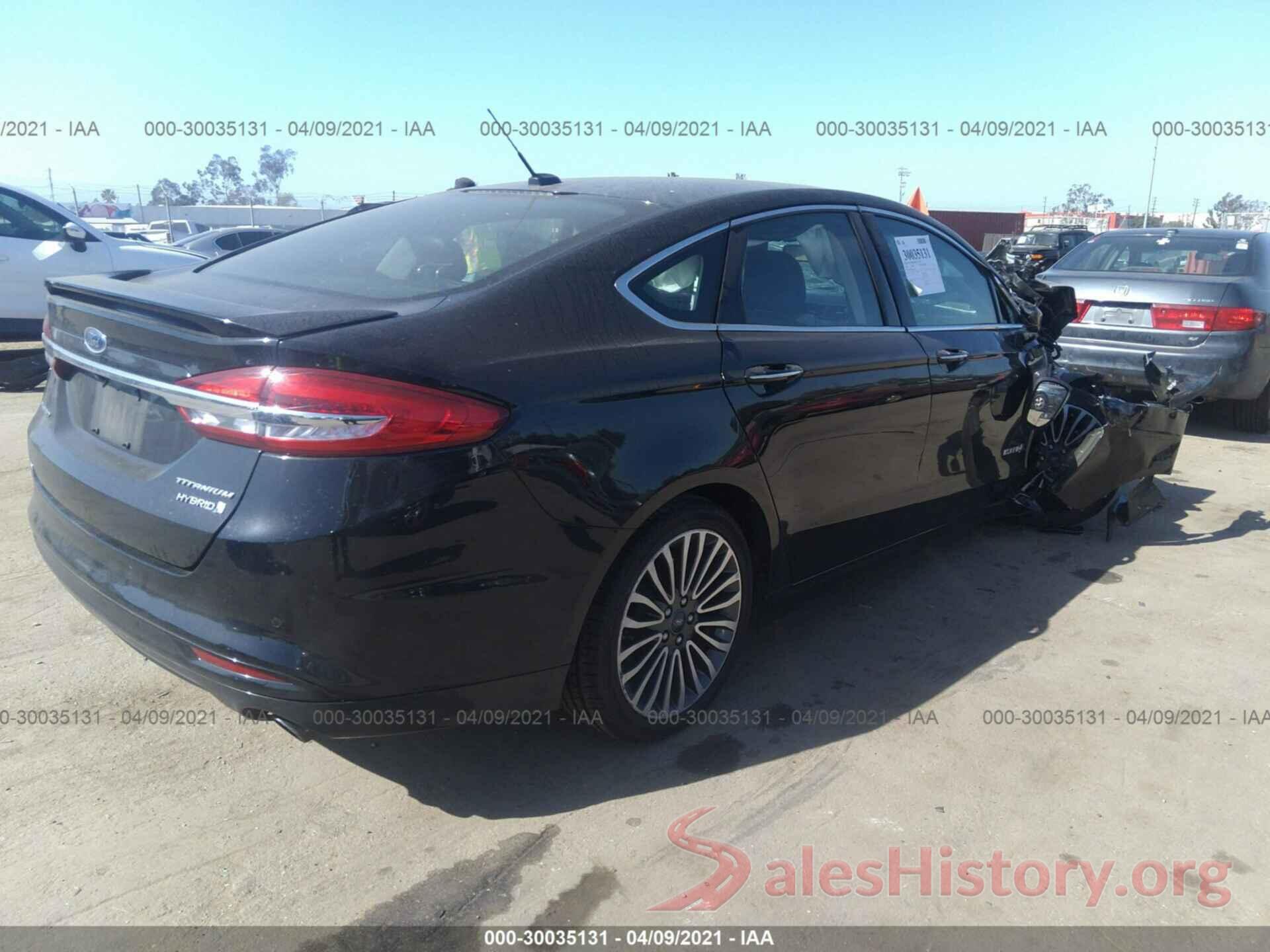 3FA6P0RU8JR207285 2018 FORD FUSION HYBRID