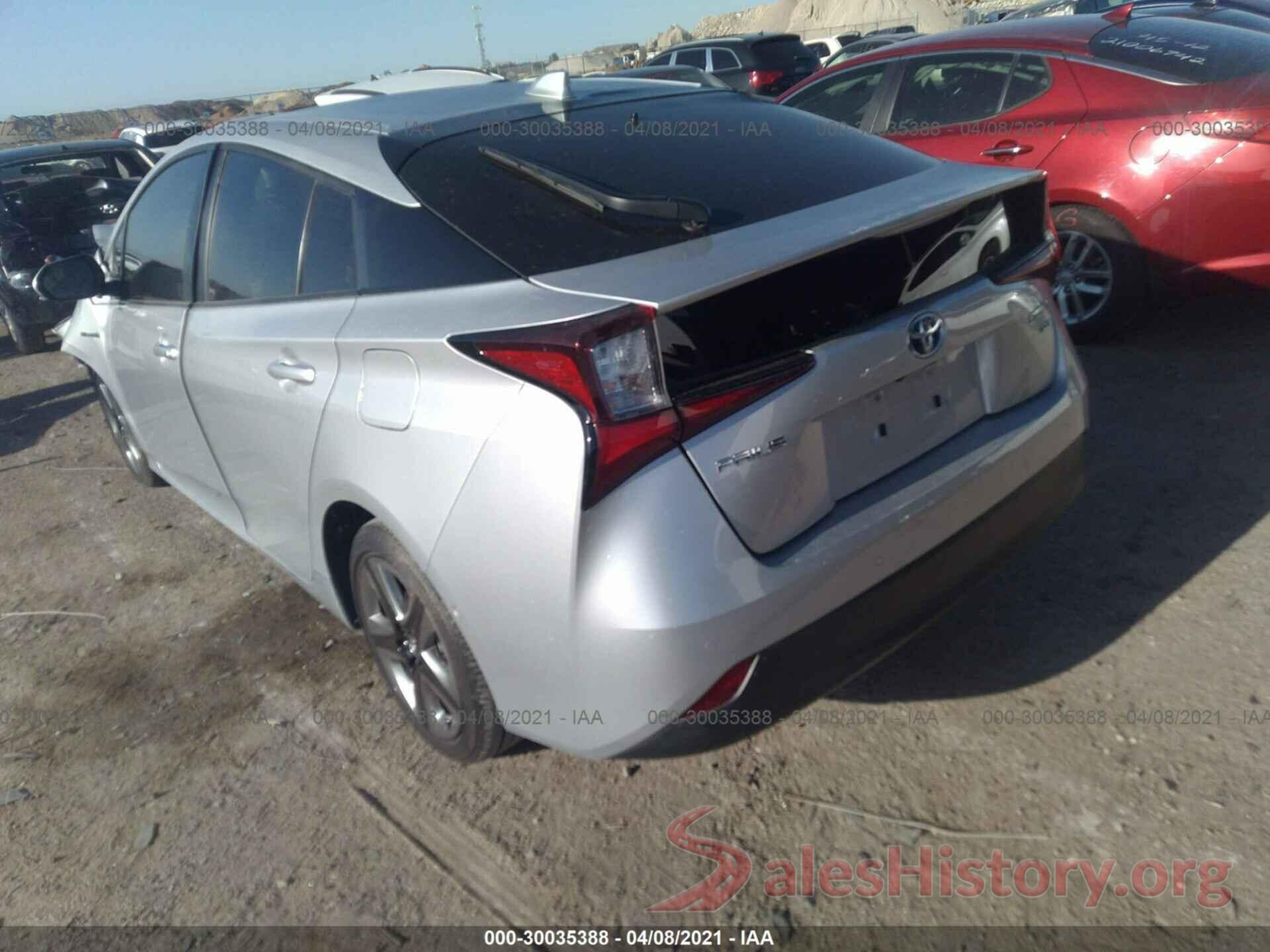 JTDKARFU2L3123306 2020 TOYOTA PRIUS