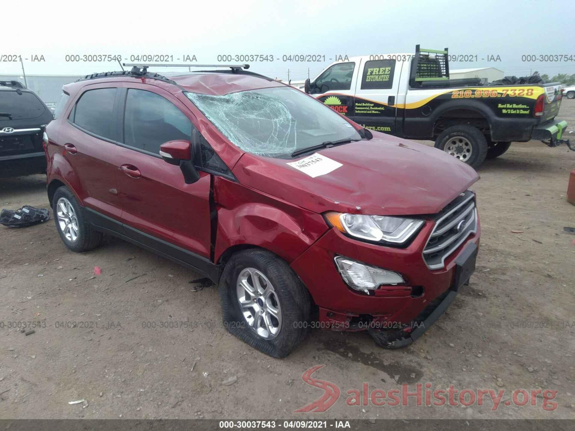 MAJ3S2GE7KC291561 2019 FORD ECOSPORT