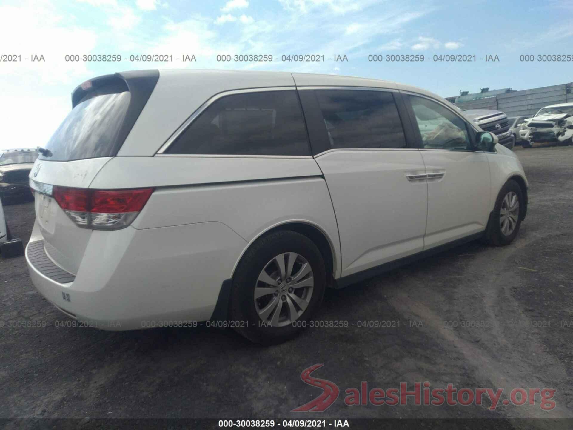 5FNRL5H60GB068038 2016 HONDA ODYSSEY