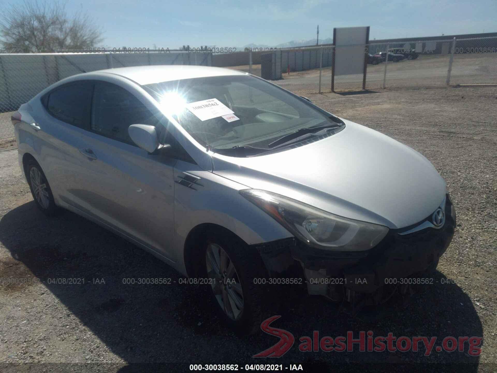 5NPDH4AE3GH722846 2016 HYUNDAI ELANTRA