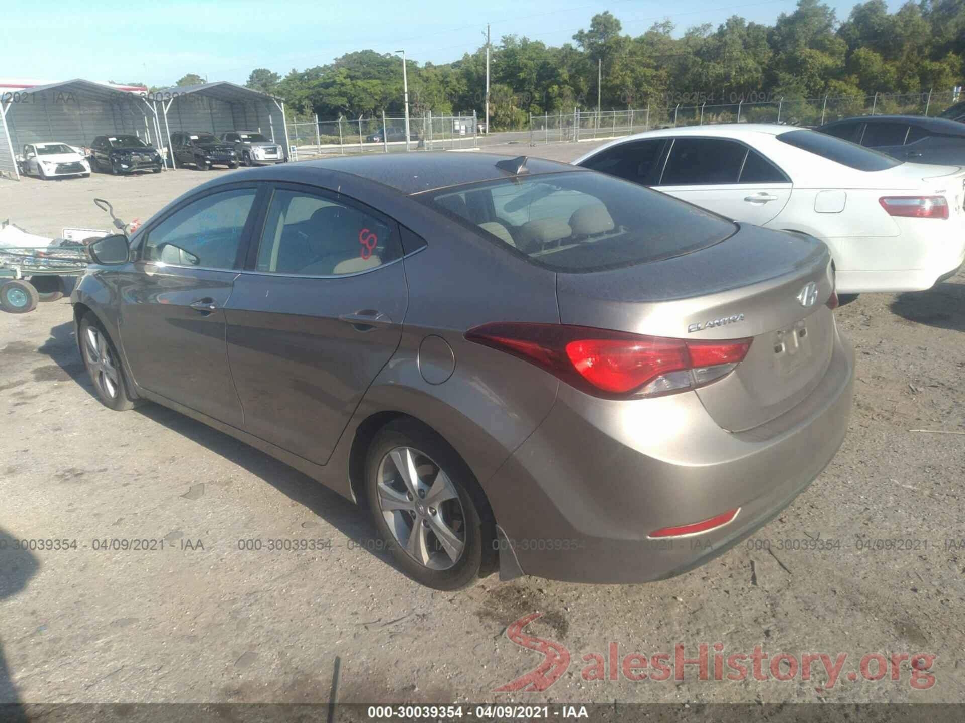 5NPDH4AE4GH797636 2016 HYUNDAI ELANTRA