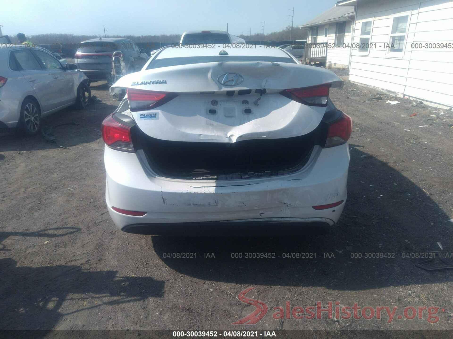 5NPDH4AE5GH754651 2016 HYUNDAI ELANTRA