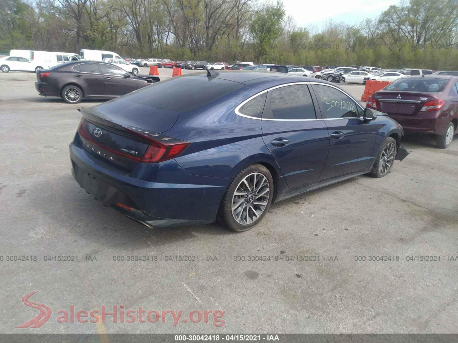 2020 HYUNDAI SONATA VIN 5NPEH4J29LH038873, rear driver side