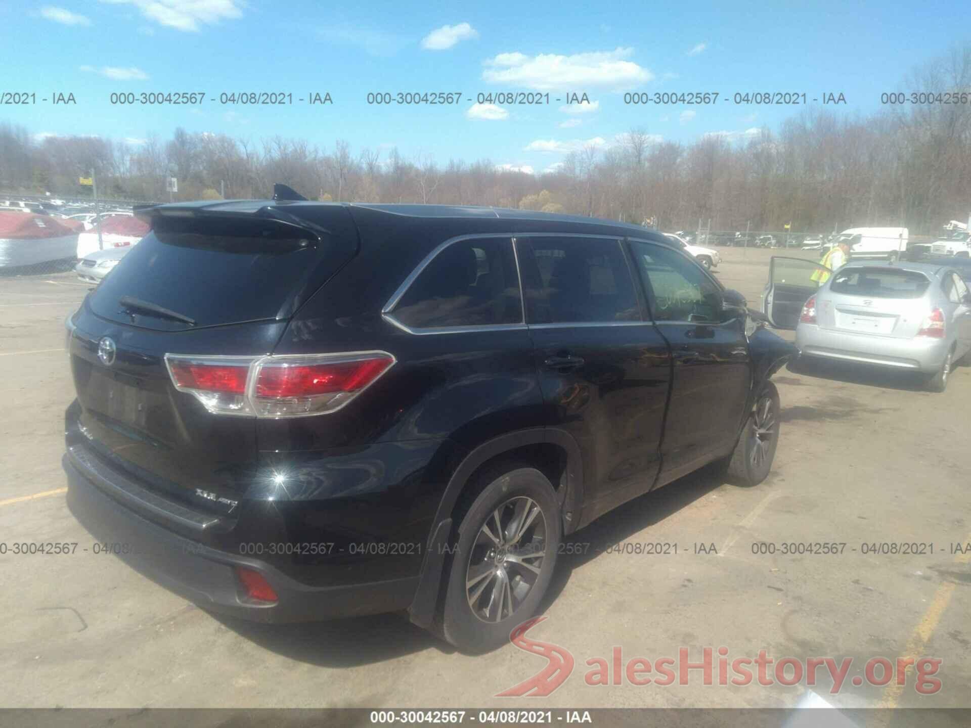 5TDJKRFH7GS306376 2016 TOYOTA HIGHLANDER