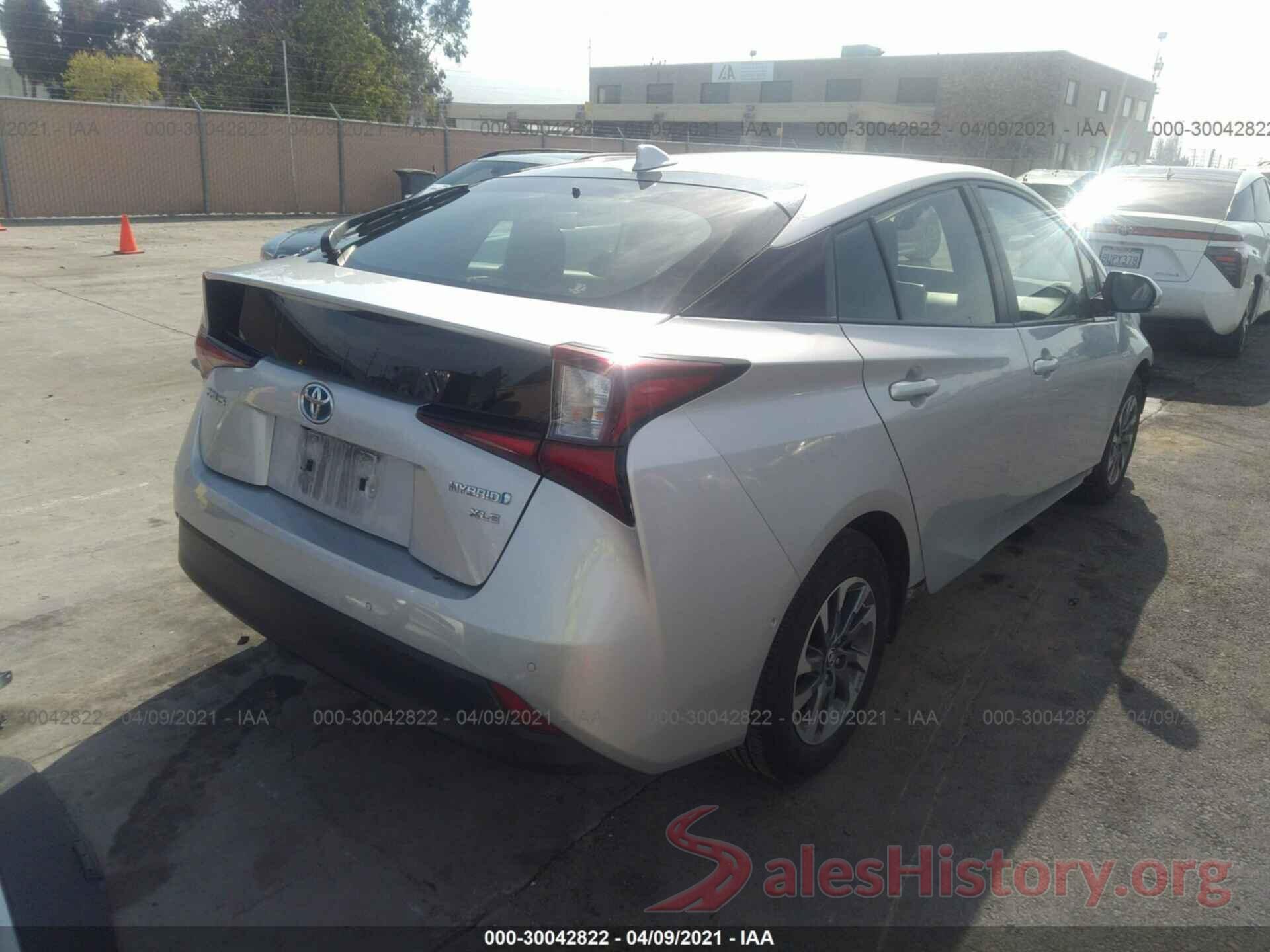 JTDKARFU6K3075016 2019 TOYOTA PRIUS