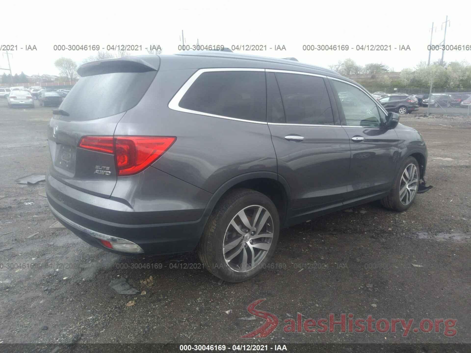 5FNYF6H08HB006537 2017 HONDA PILOT