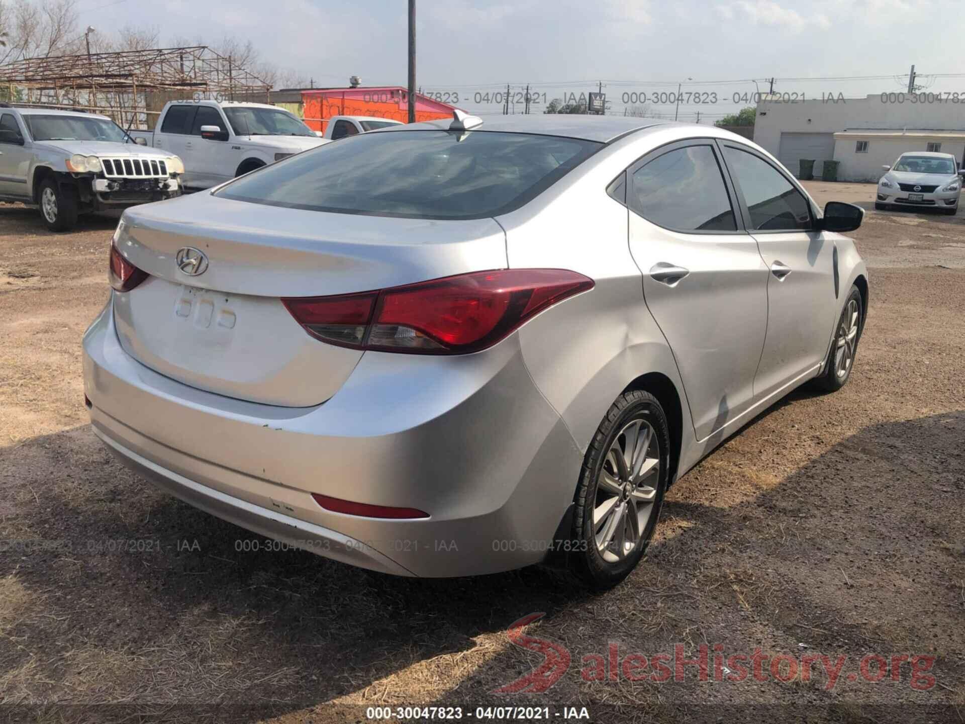 5NPDH4AE5GH712013 2016 HYUNDAI ELANTRA