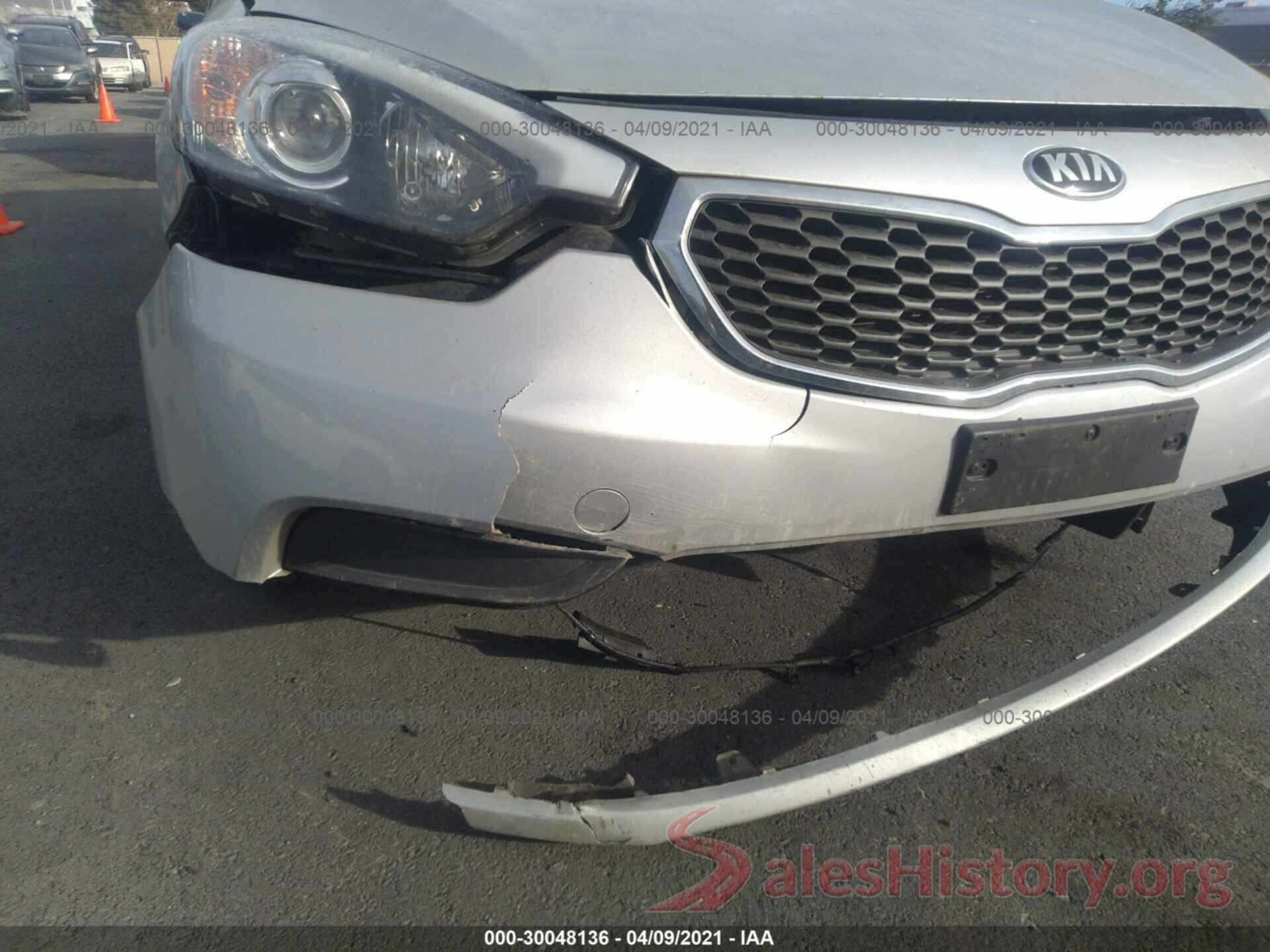 KNAFK4A68G5446115 2016 KIA FORTE