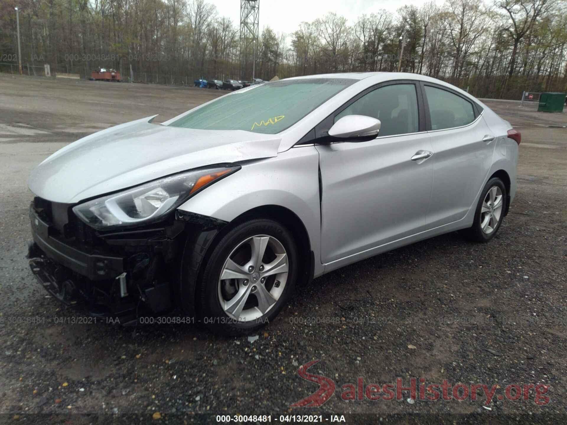 KMHDH4AE3GU483638 2016 HYUNDAI ELANTRA