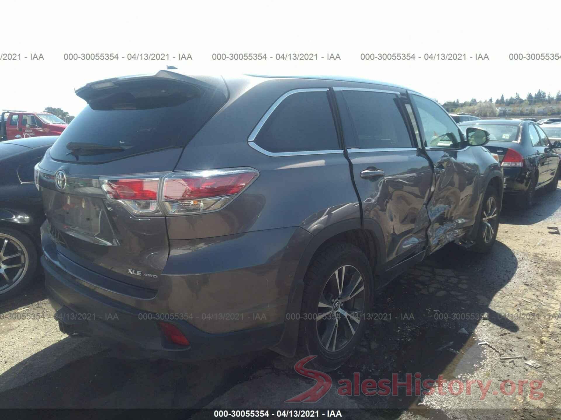 5TDJKRFH1GS355914 2016 TOYOTA HIGHLANDER