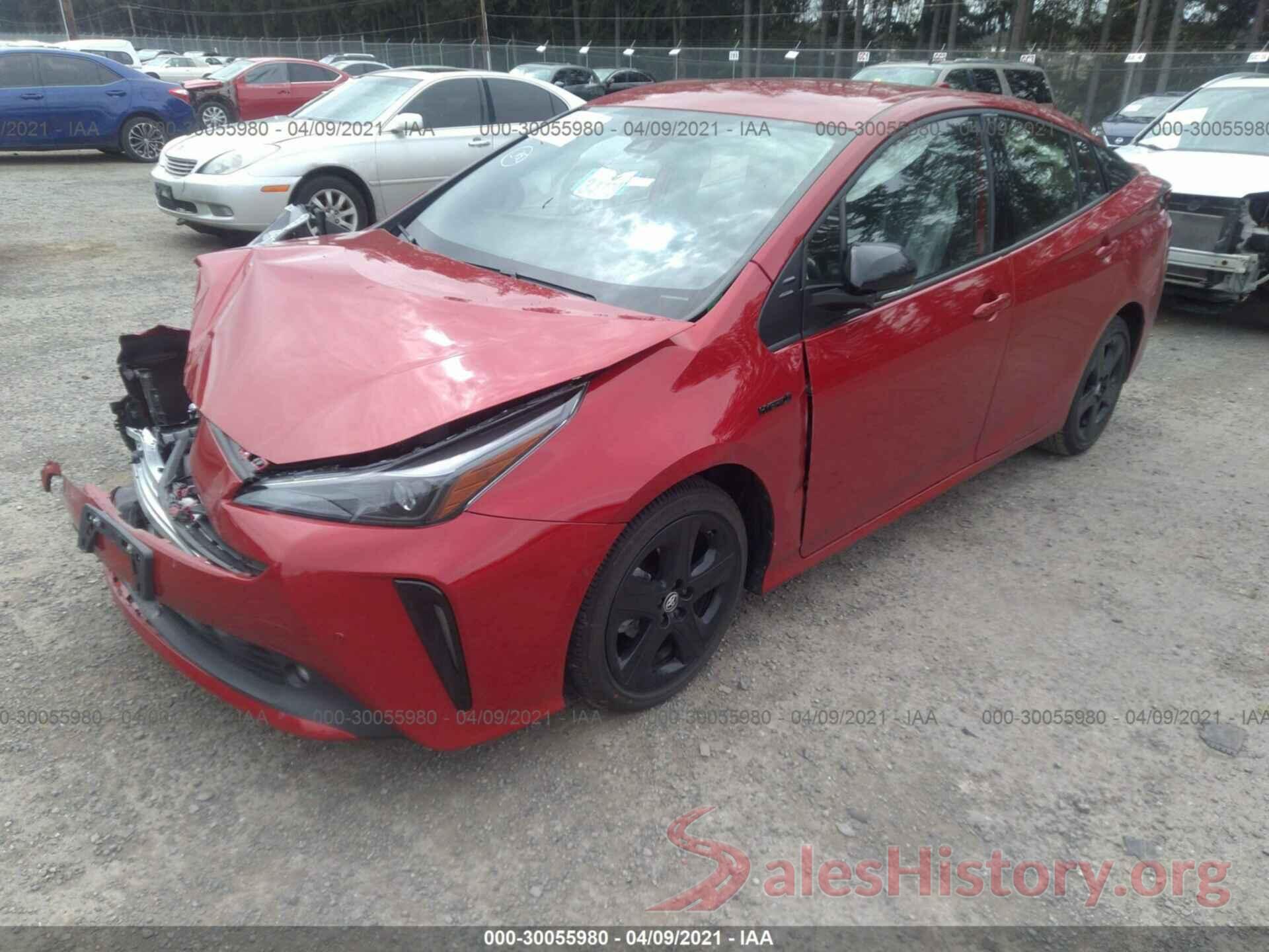 JTDKAMFU2M3129157 2021 TOYOTA PRIUS