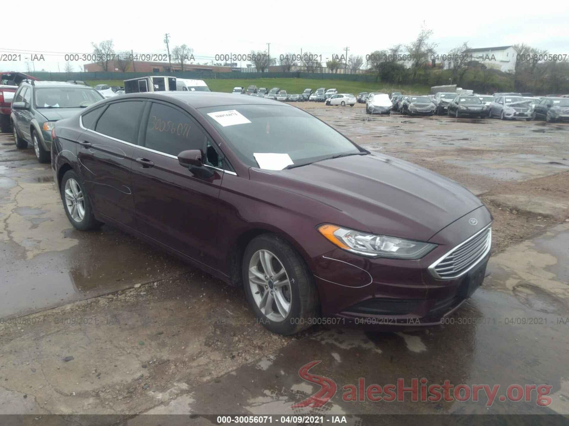 3FA6P0HDXJR165400 2018 FORD FUSION