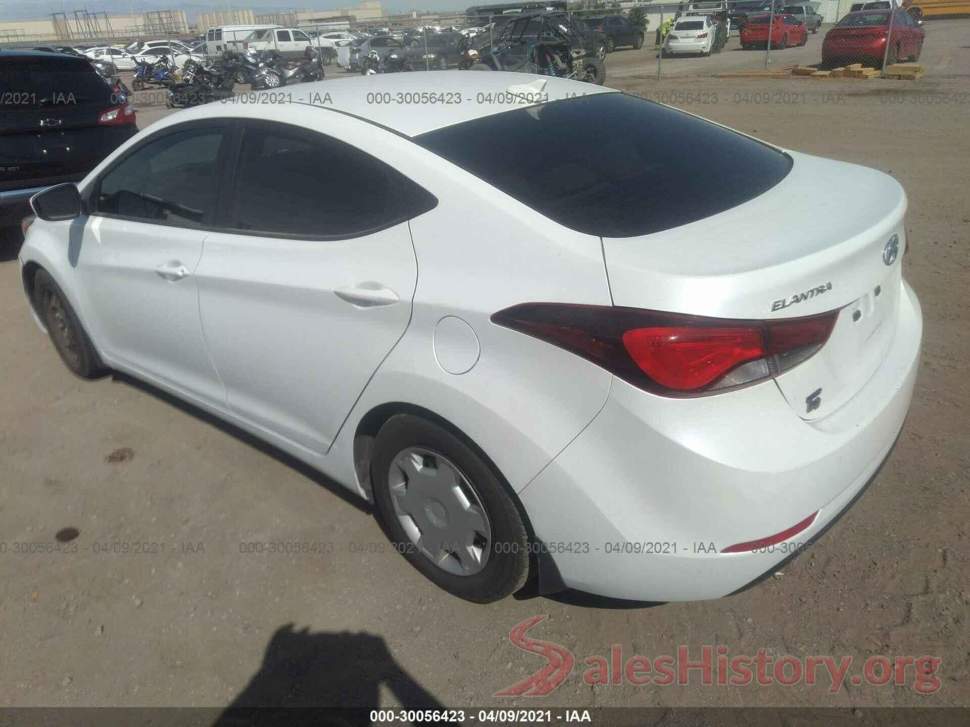 5NPDH4AE9GH793324 2016 HYUNDAI ELANTRA