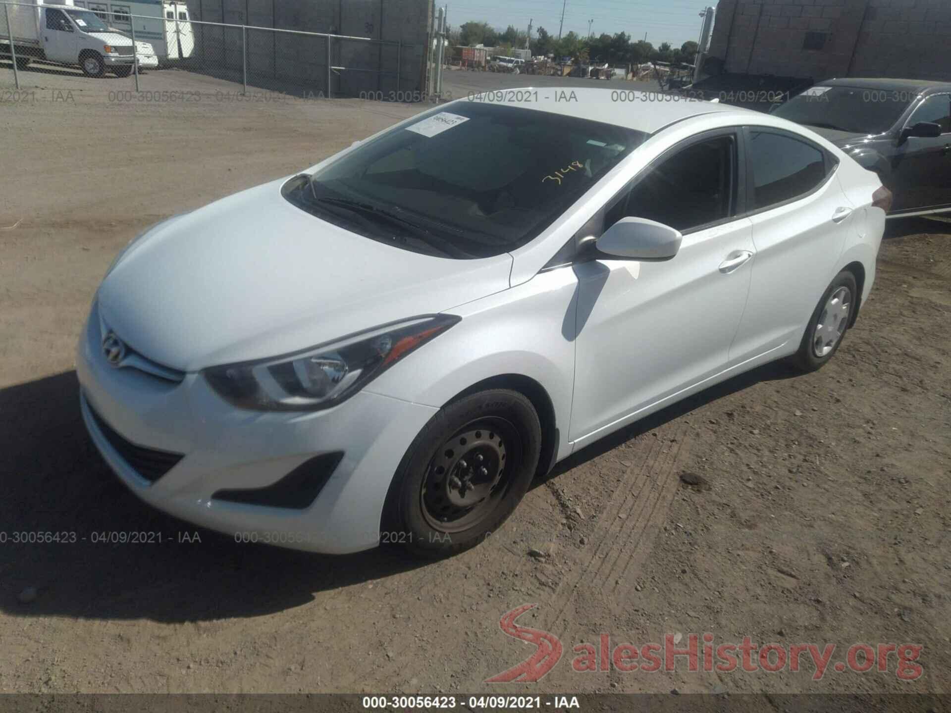 5NPDH4AE9GH793324 2016 HYUNDAI ELANTRA