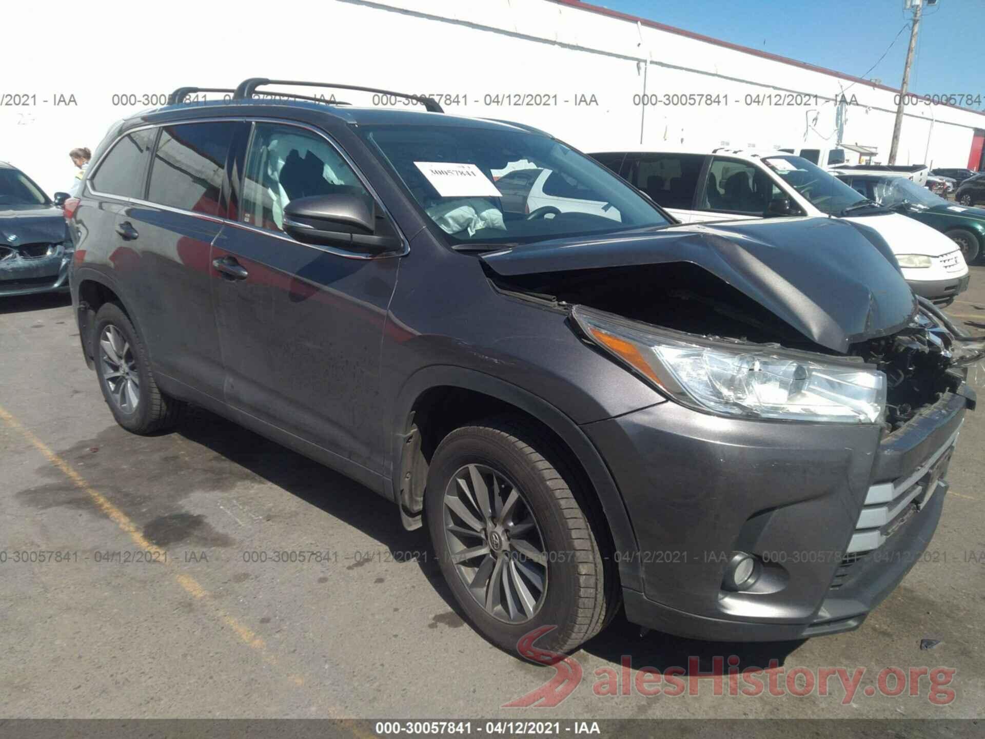 5TDJZRFH1KS616480 2019 TOYOTA HIGHLANDER