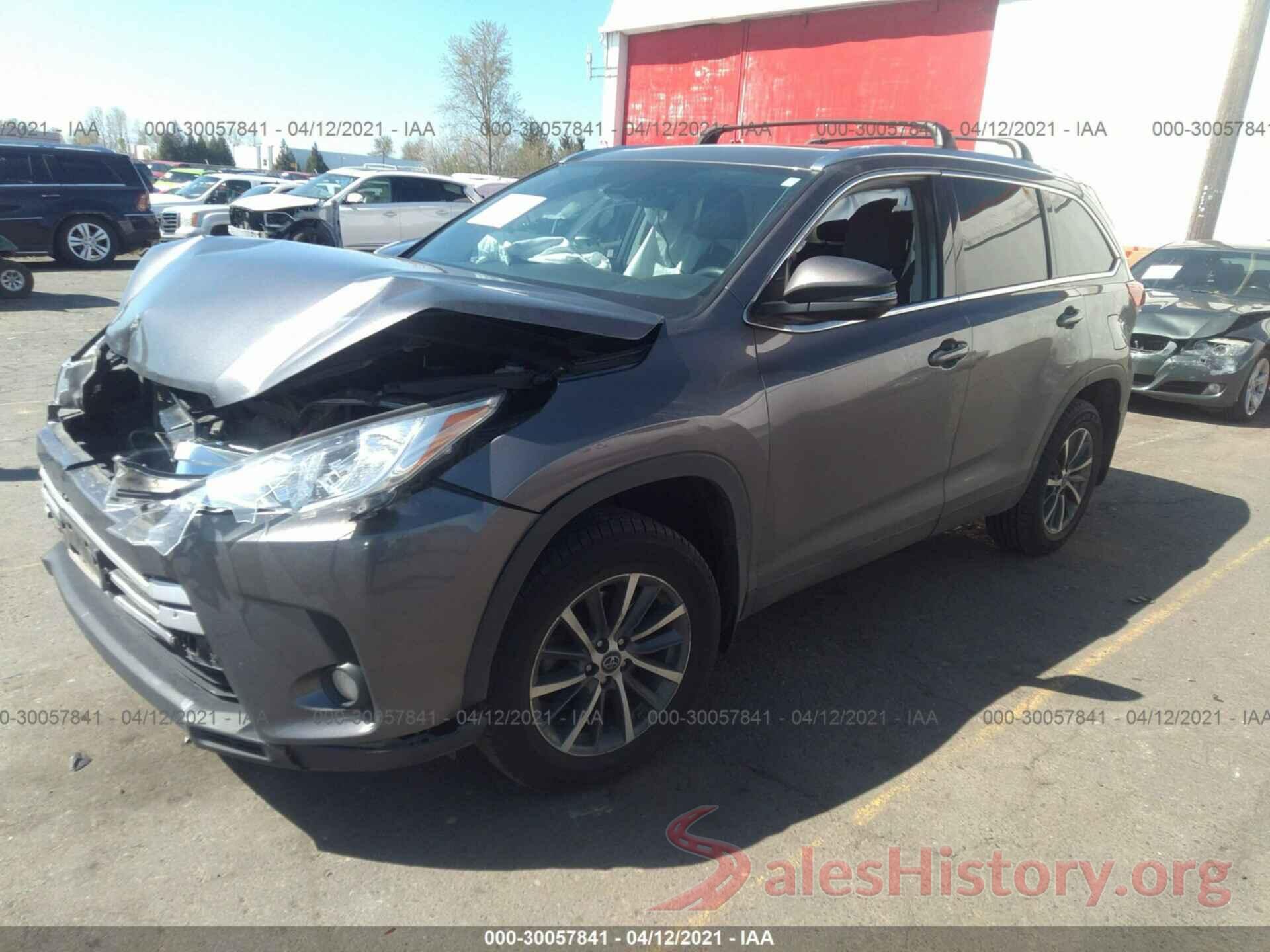 5TDJZRFH1KS616480 2019 TOYOTA HIGHLANDER