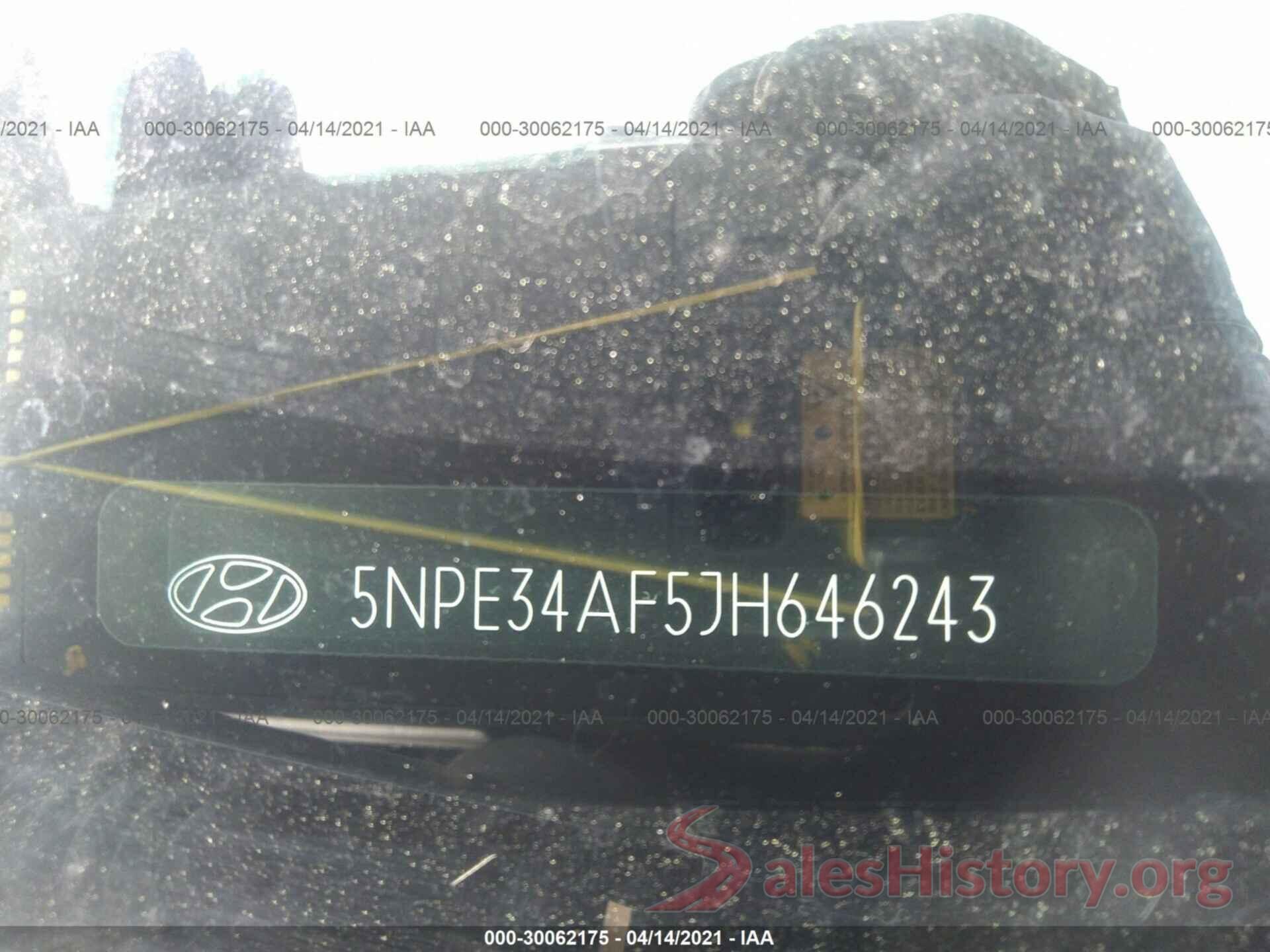 5NPE34AF5JH646243 2018 HYUNDAI SONATA