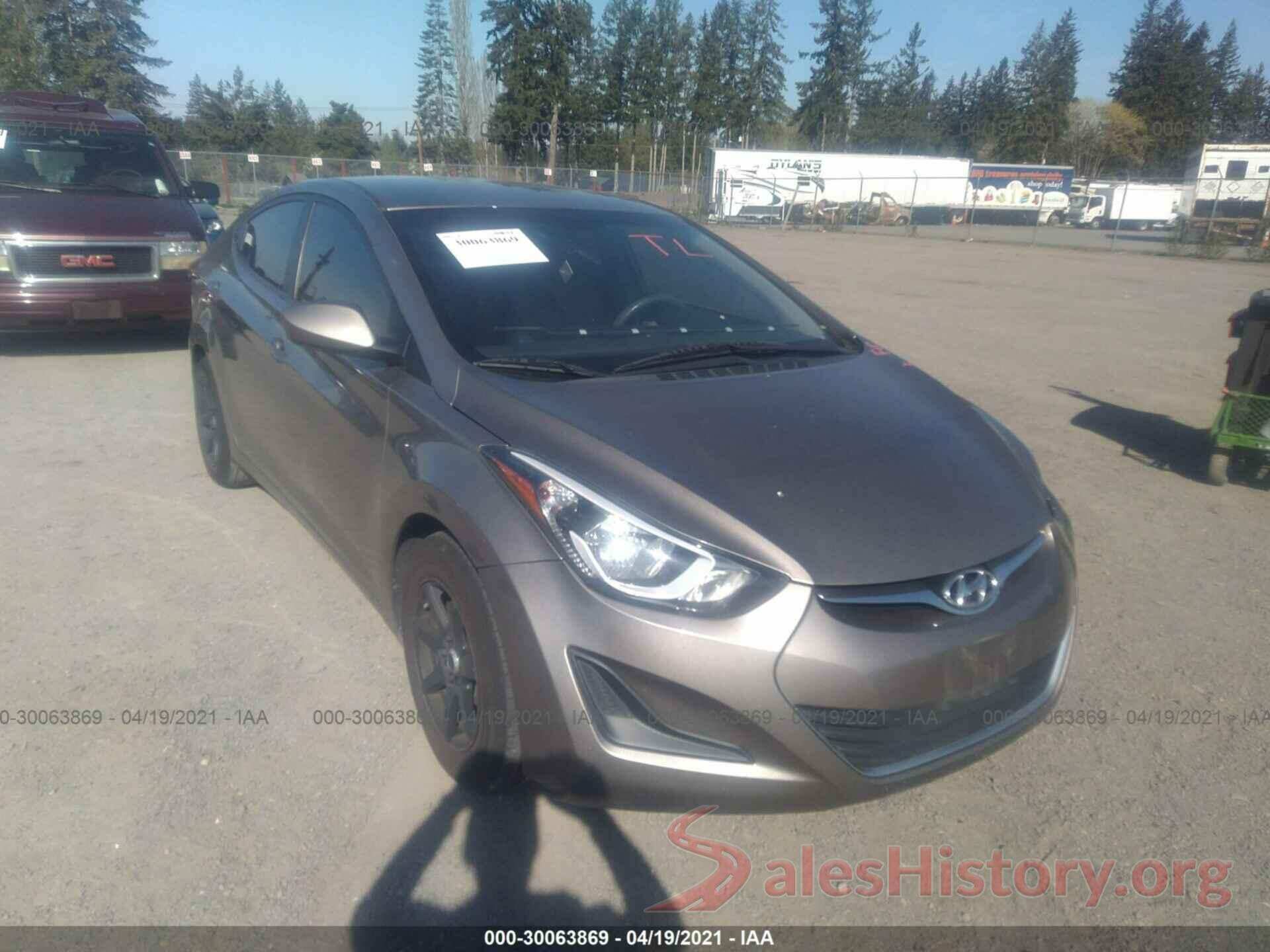 5NPDH4AEXGH724271 2016 HYUNDAI ELANTRA