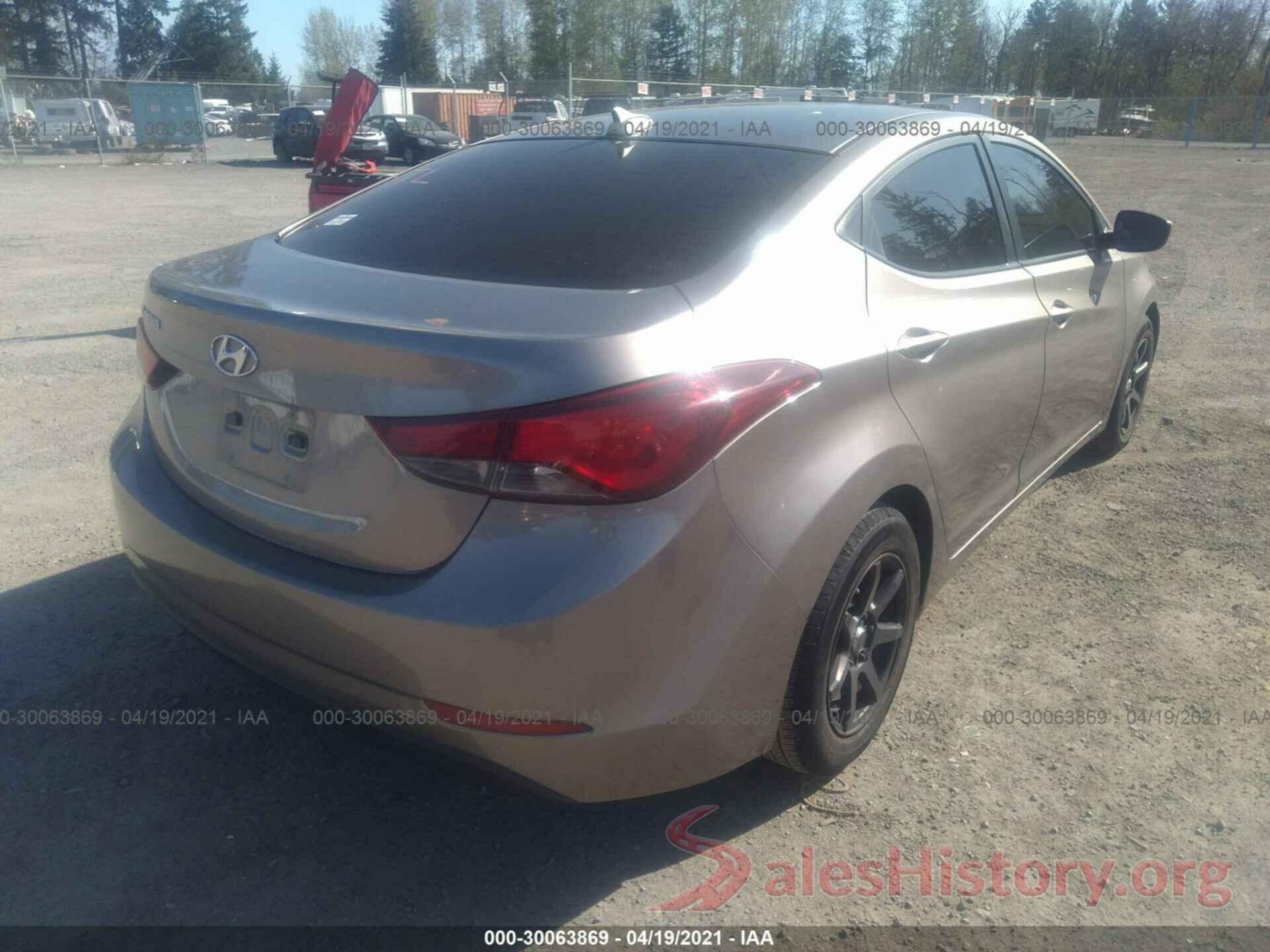 5NPDH4AEXGH724271 2016 HYUNDAI ELANTRA