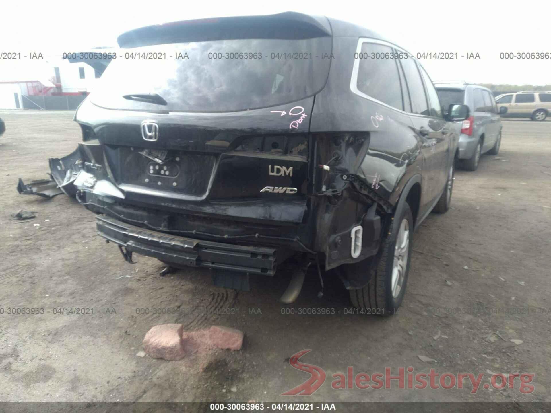 5FNYF6H1XGB005302 2016 HONDA PILOT