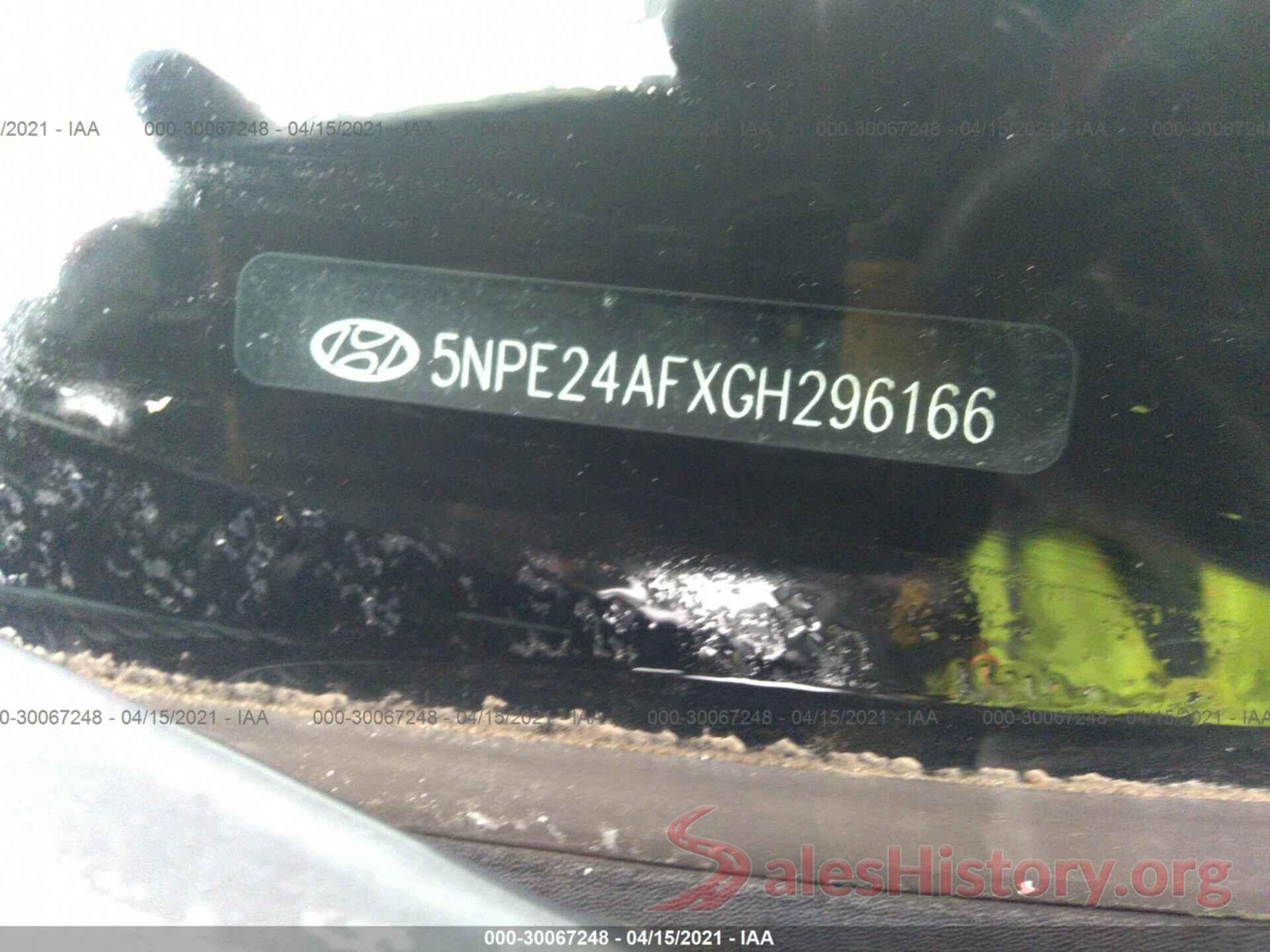 5NPE24AFXGH296166 2016 HYUNDAI SONATA