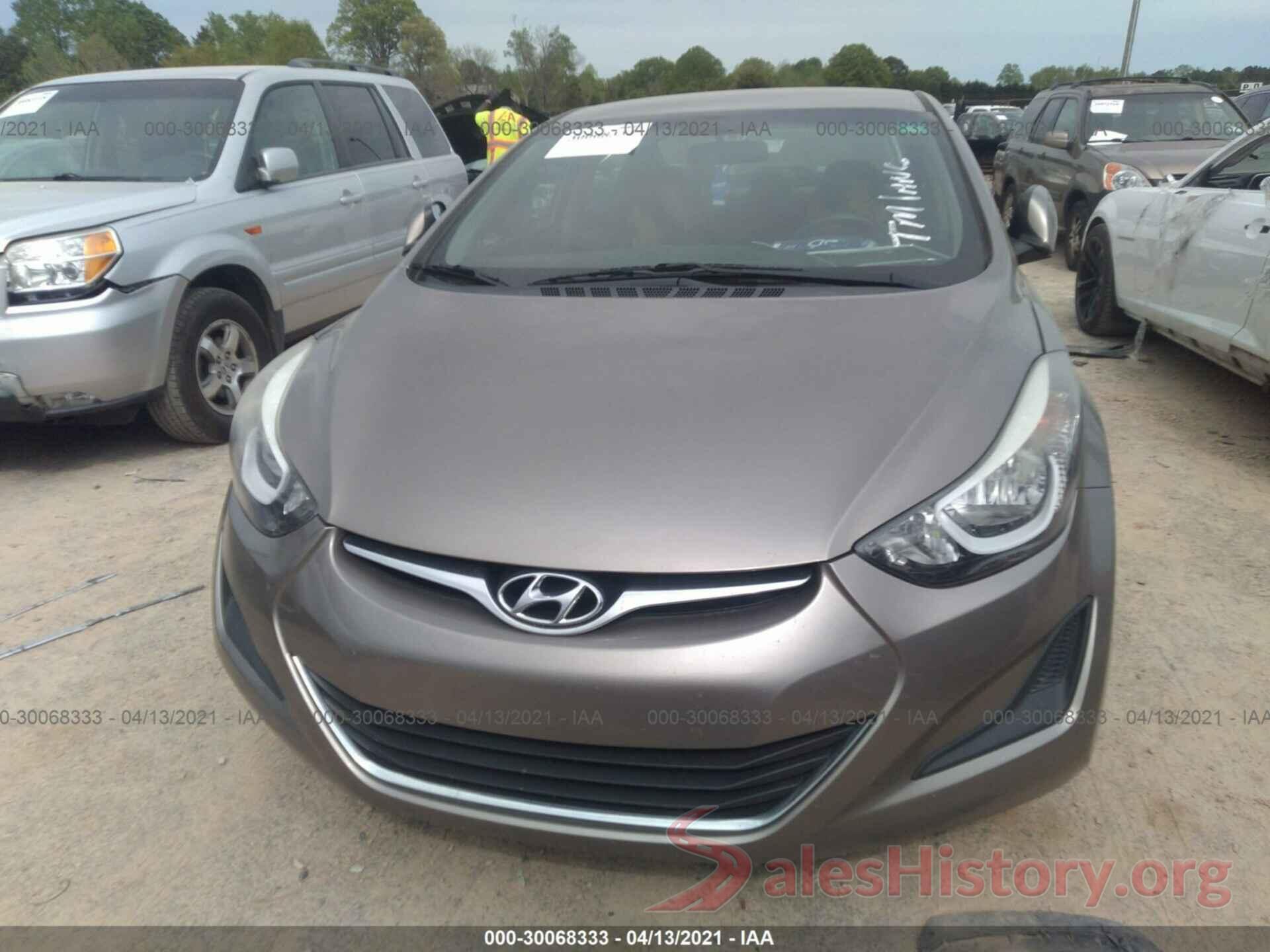 5NPDH4AE4GH670563 2016 HYUNDAI ELANTRA