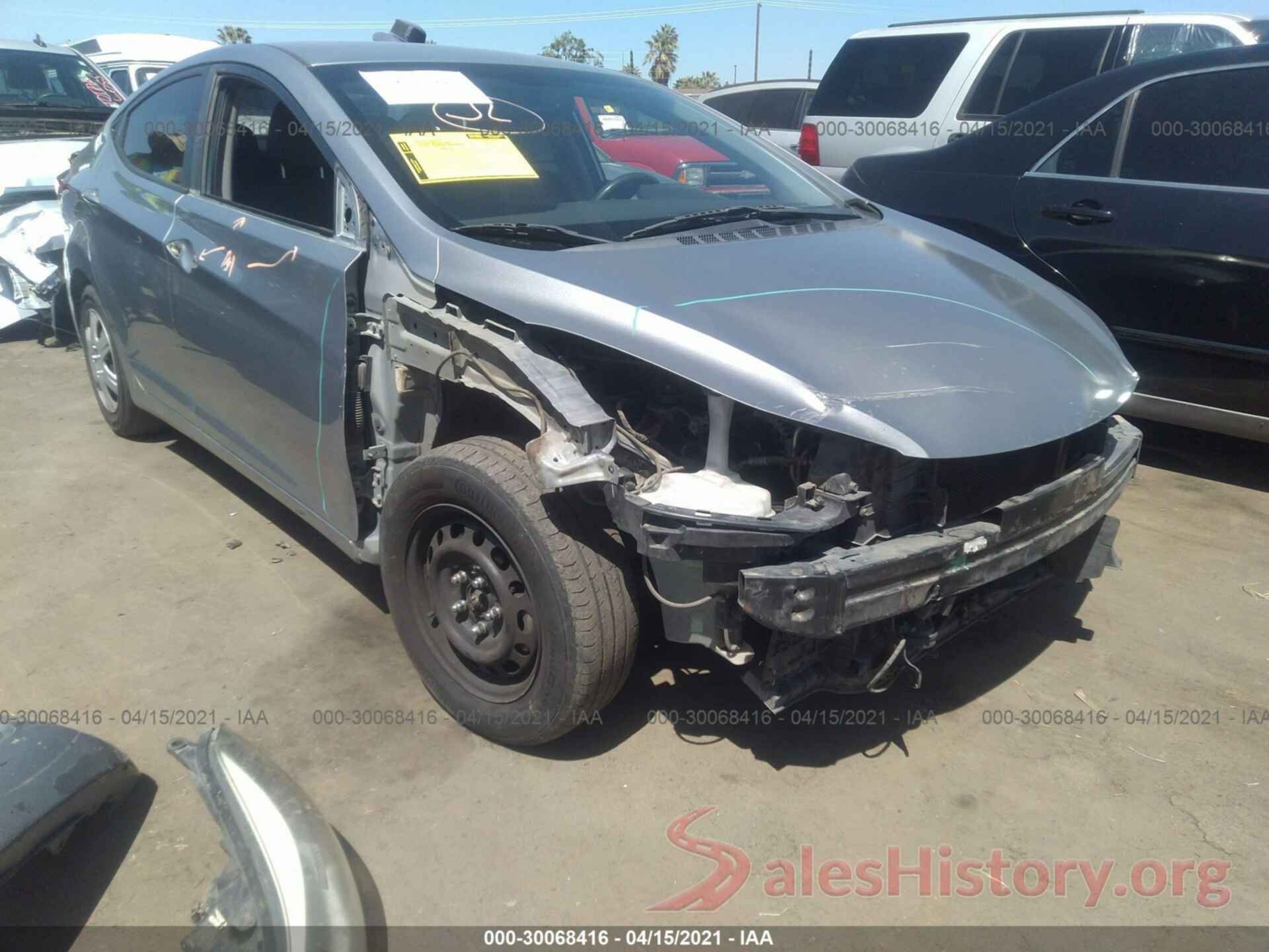 5NPDH4AE7GH721828 2016 HYUNDAI ELANTRA