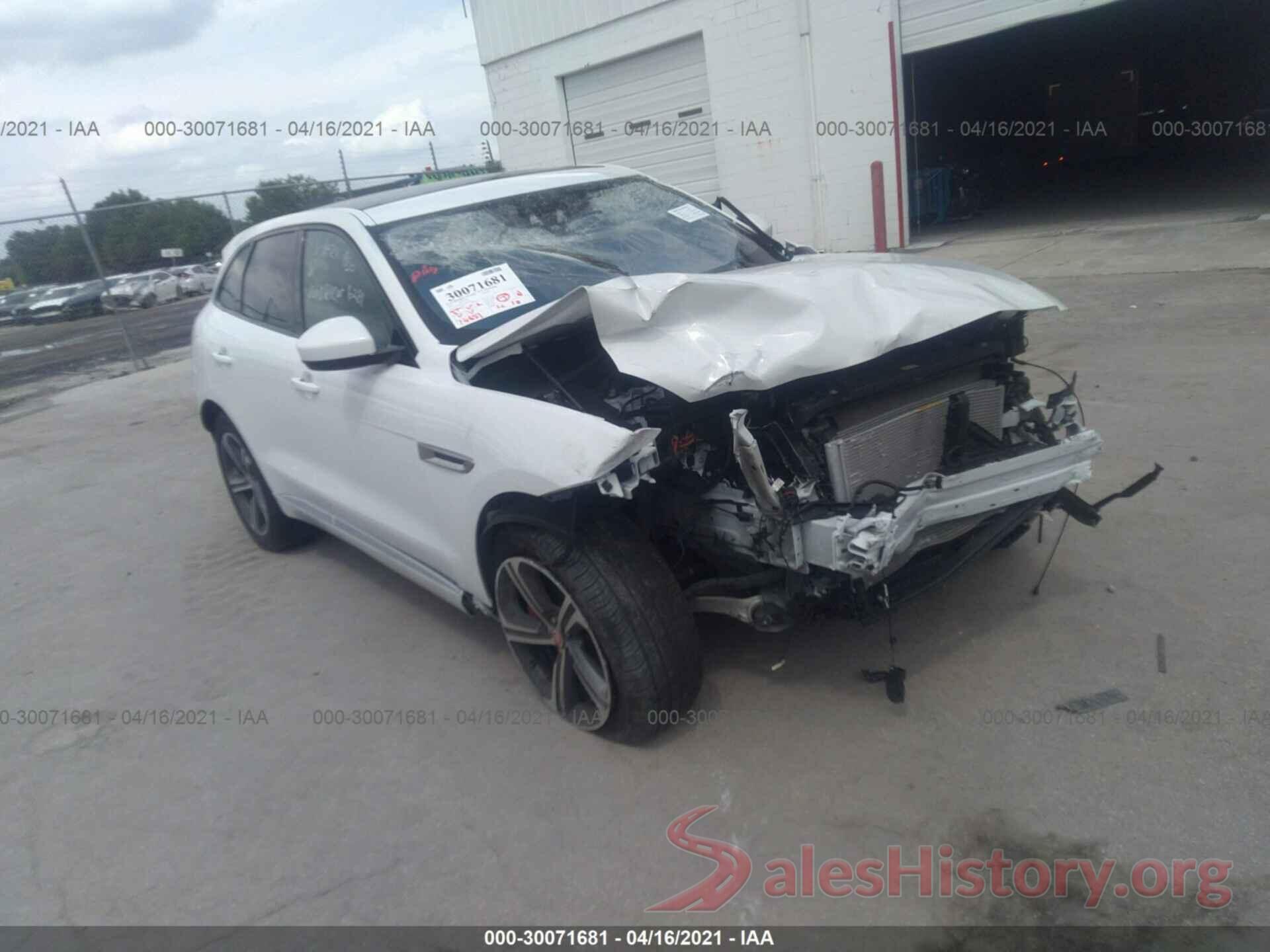 SADCM2FV9LA639478 2020 JAGUAR F-PACE