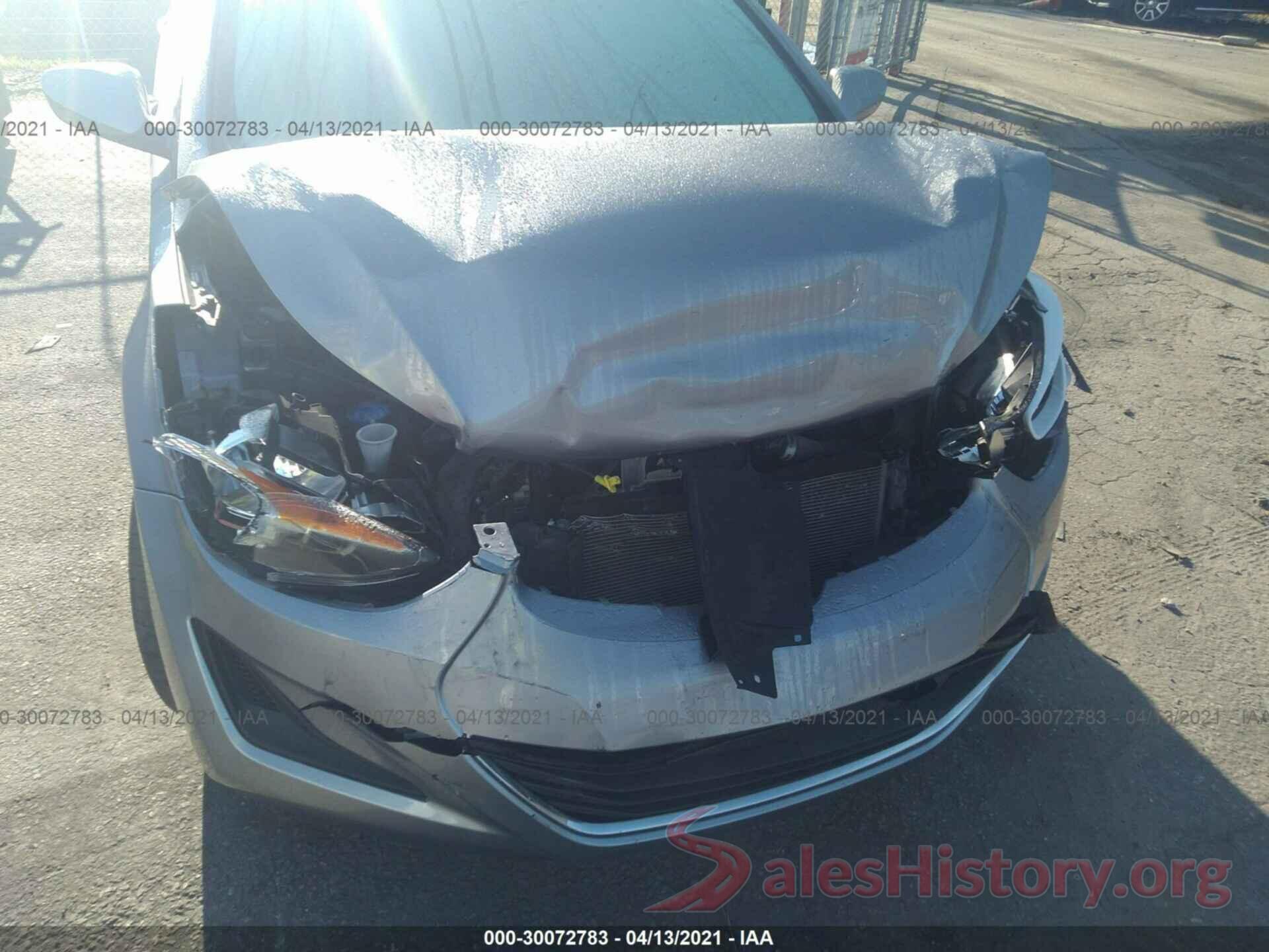 5NPDH4AEXGH755357 2016 HYUNDAI ELANTRA