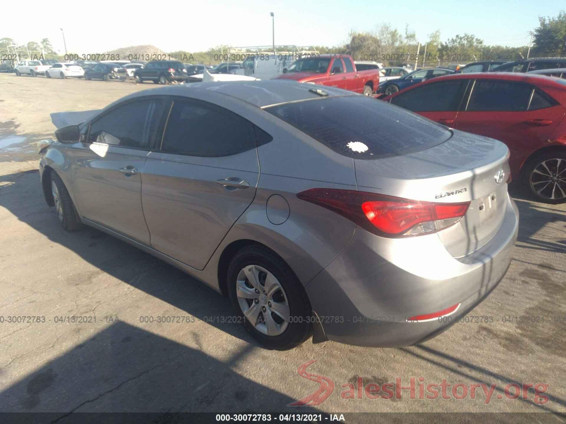 5NPDH4AEXGH755357 2016 HYUNDAI ELANTRA