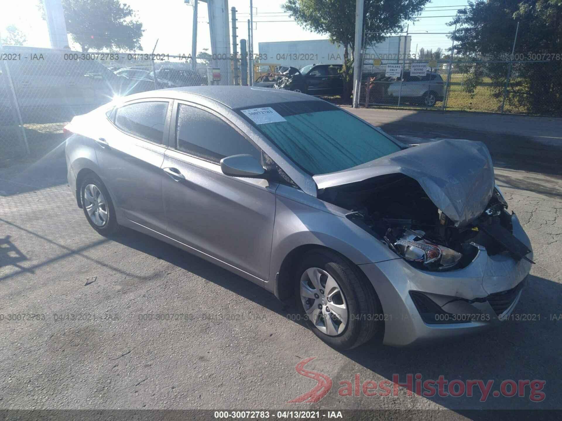 5NPDH4AEXGH755357 2016 HYUNDAI ELANTRA