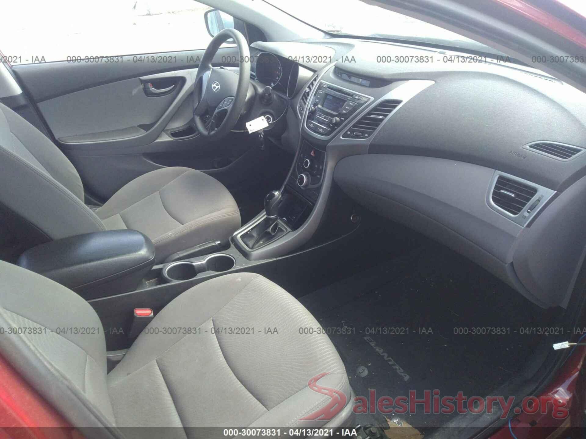 5NPDH4AE4GH795238 2016 HYUNDAI ELANTRA