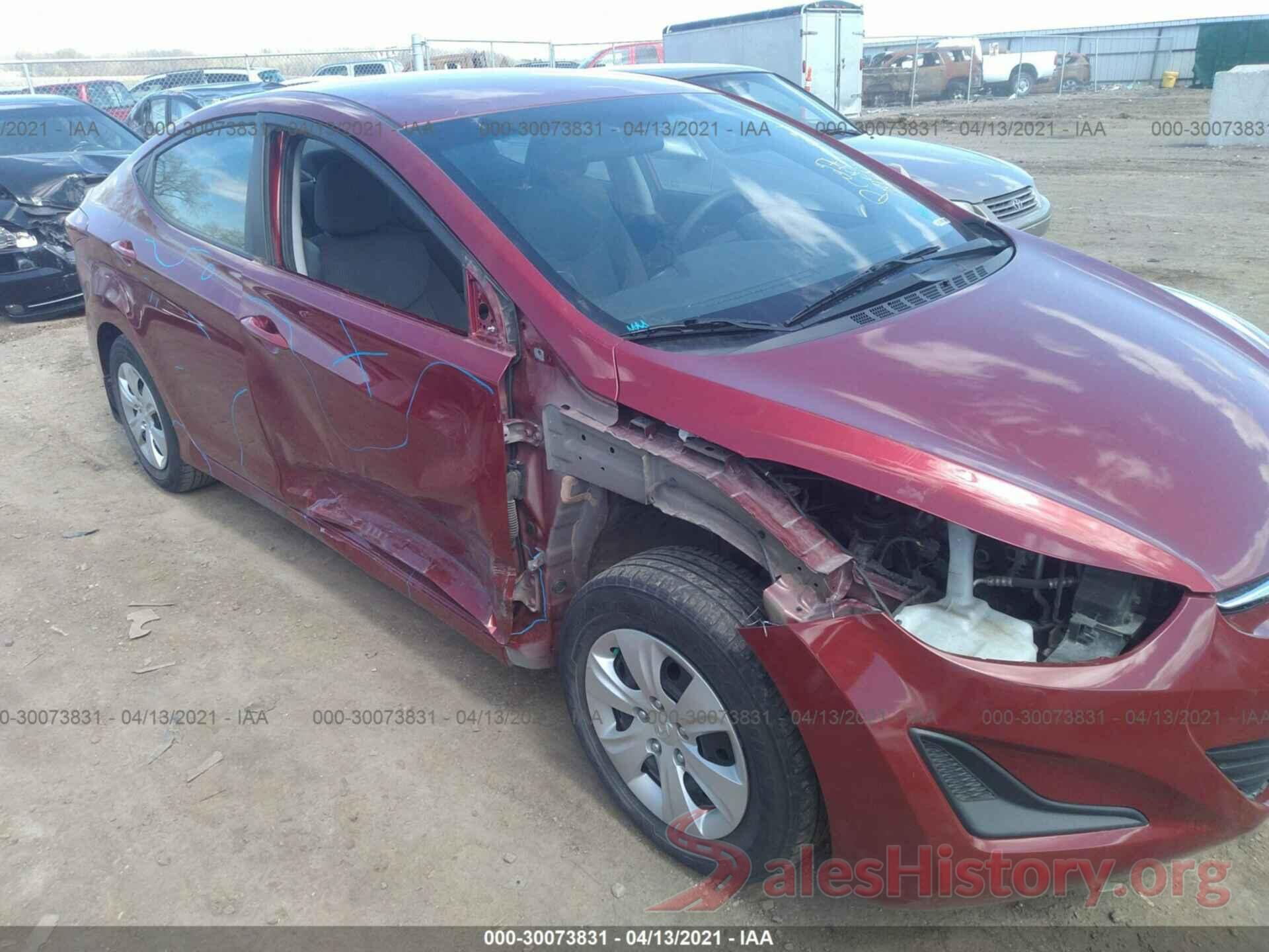 5NPDH4AE4GH795238 2016 HYUNDAI ELANTRA