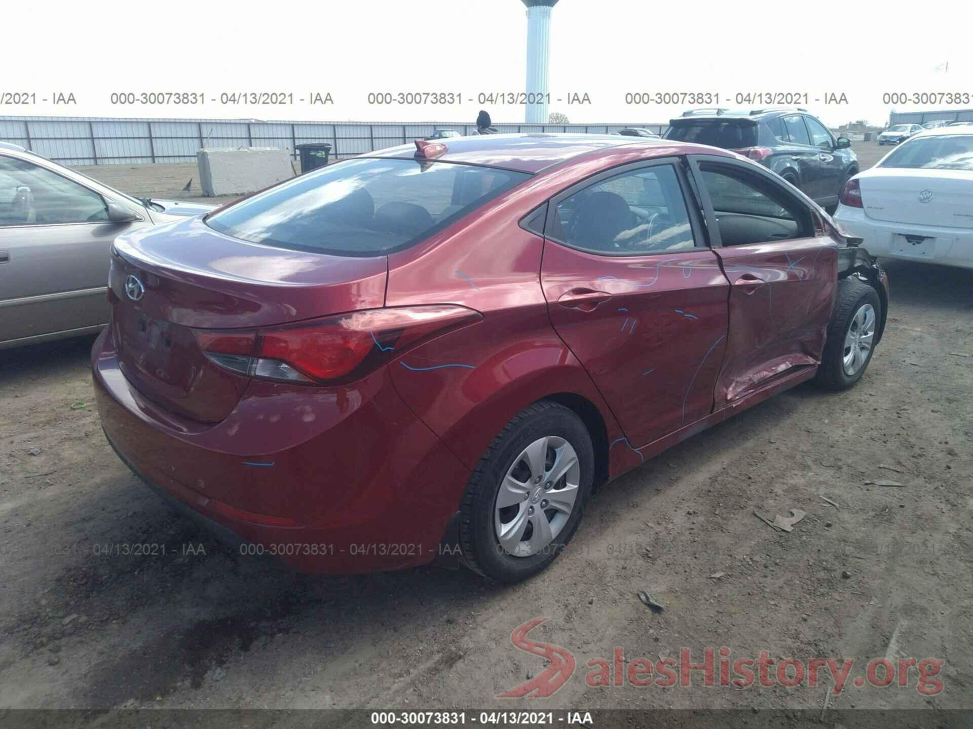 5NPDH4AE4GH795238 2016 HYUNDAI ELANTRA