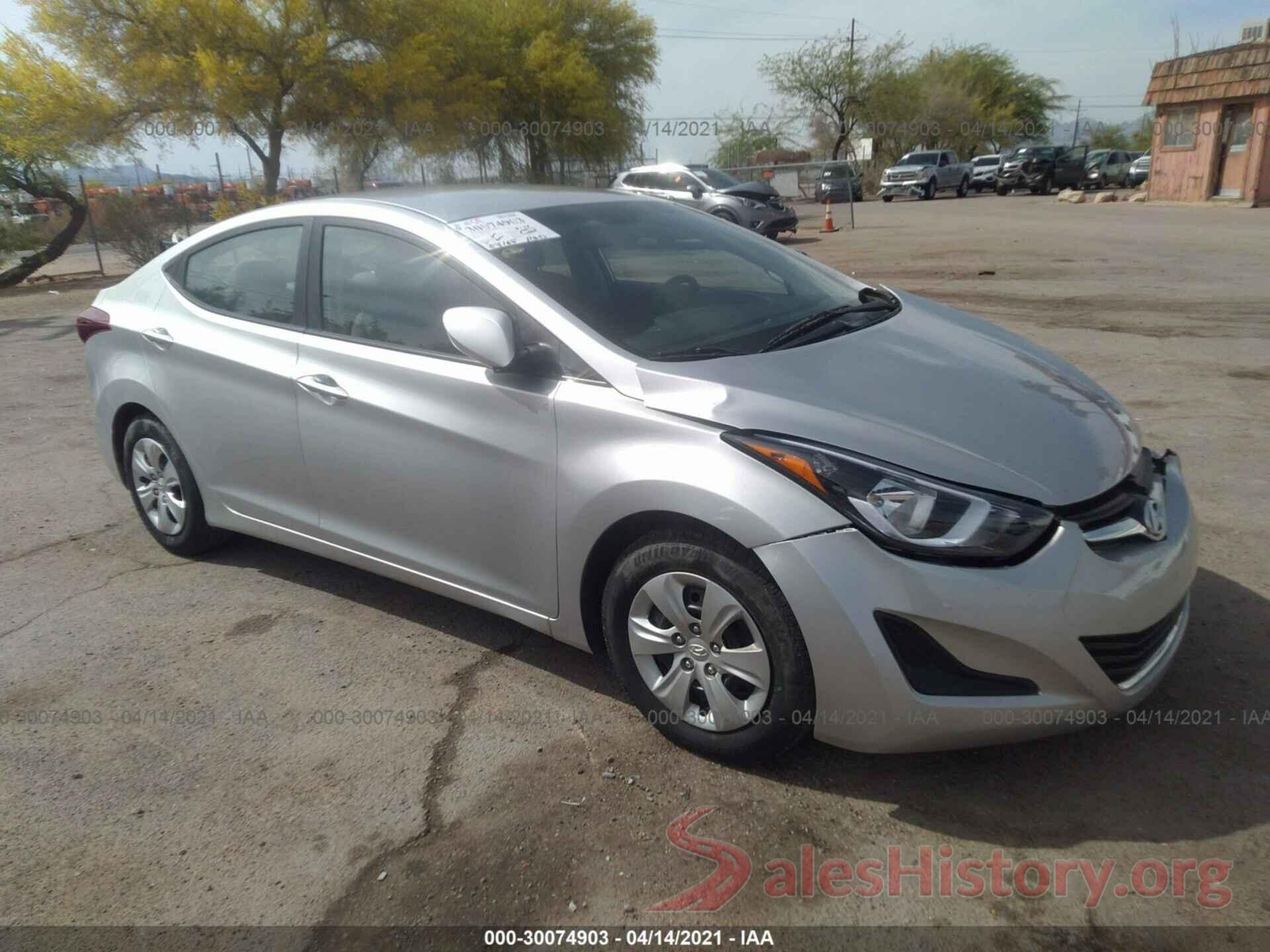 5NPDH4AE3GH748766 2016 HYUNDAI ELANTRA