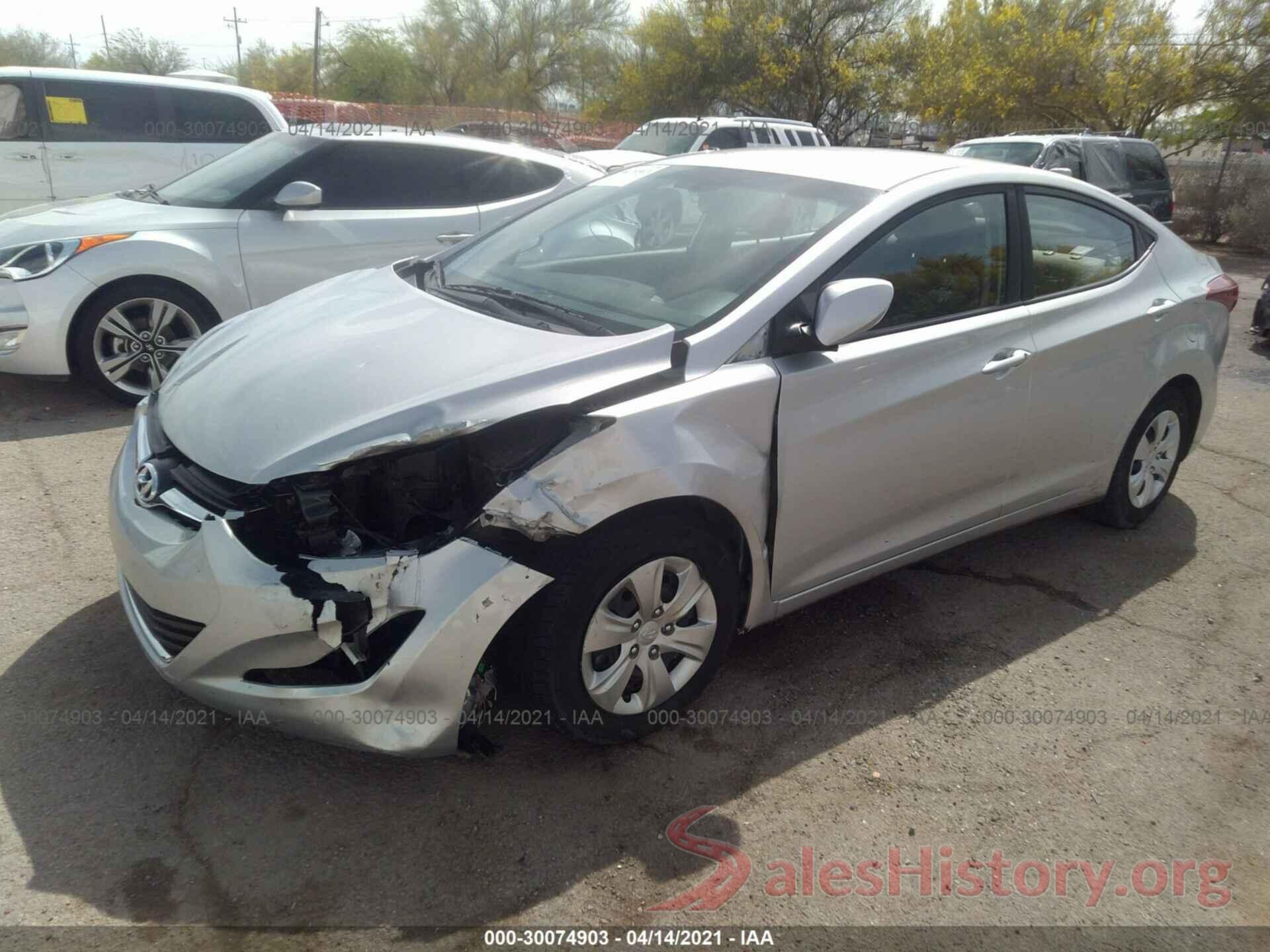 5NPDH4AE3GH748766 2016 HYUNDAI ELANTRA