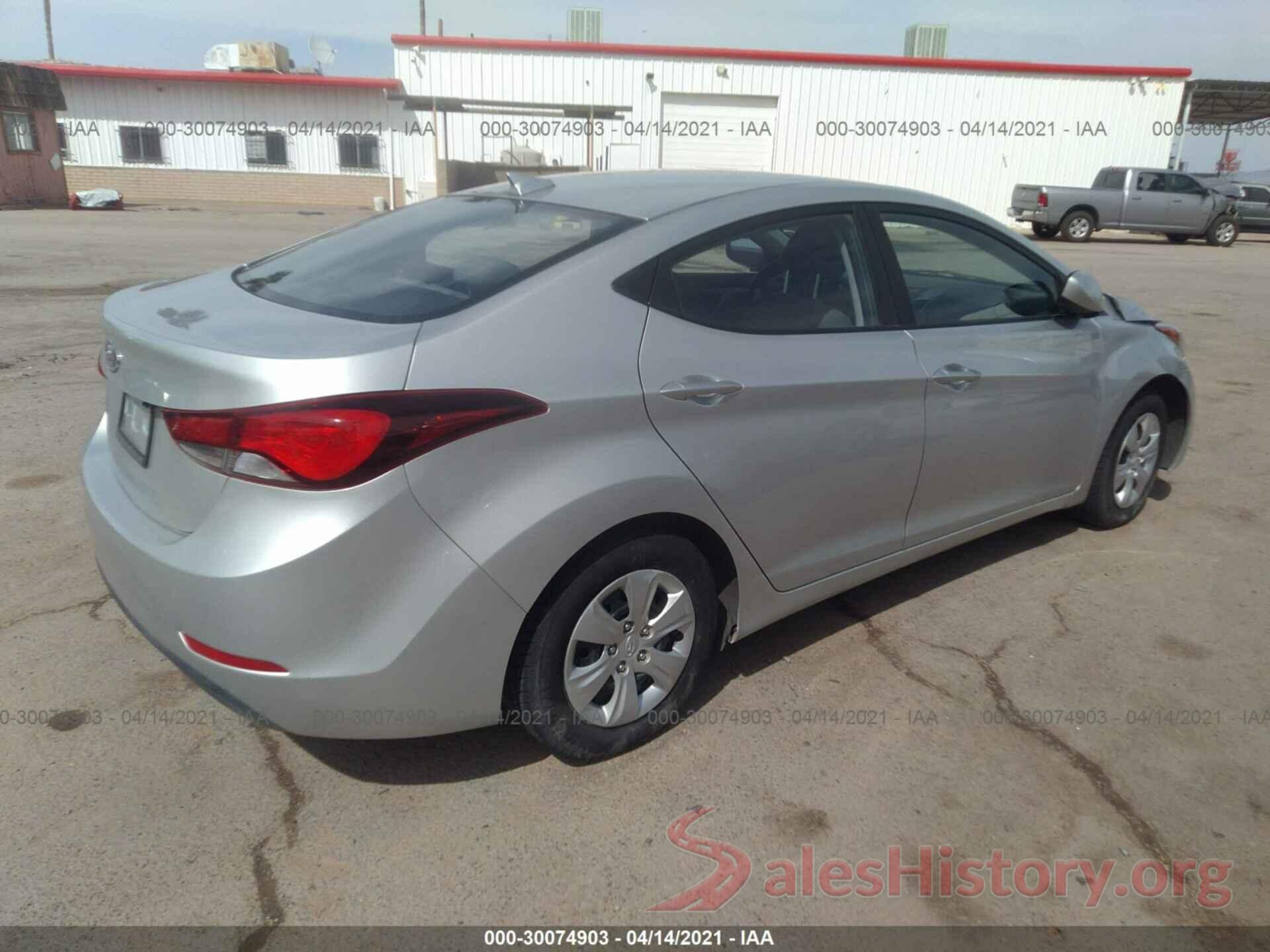 5NPDH4AE3GH748766 2016 HYUNDAI ELANTRA