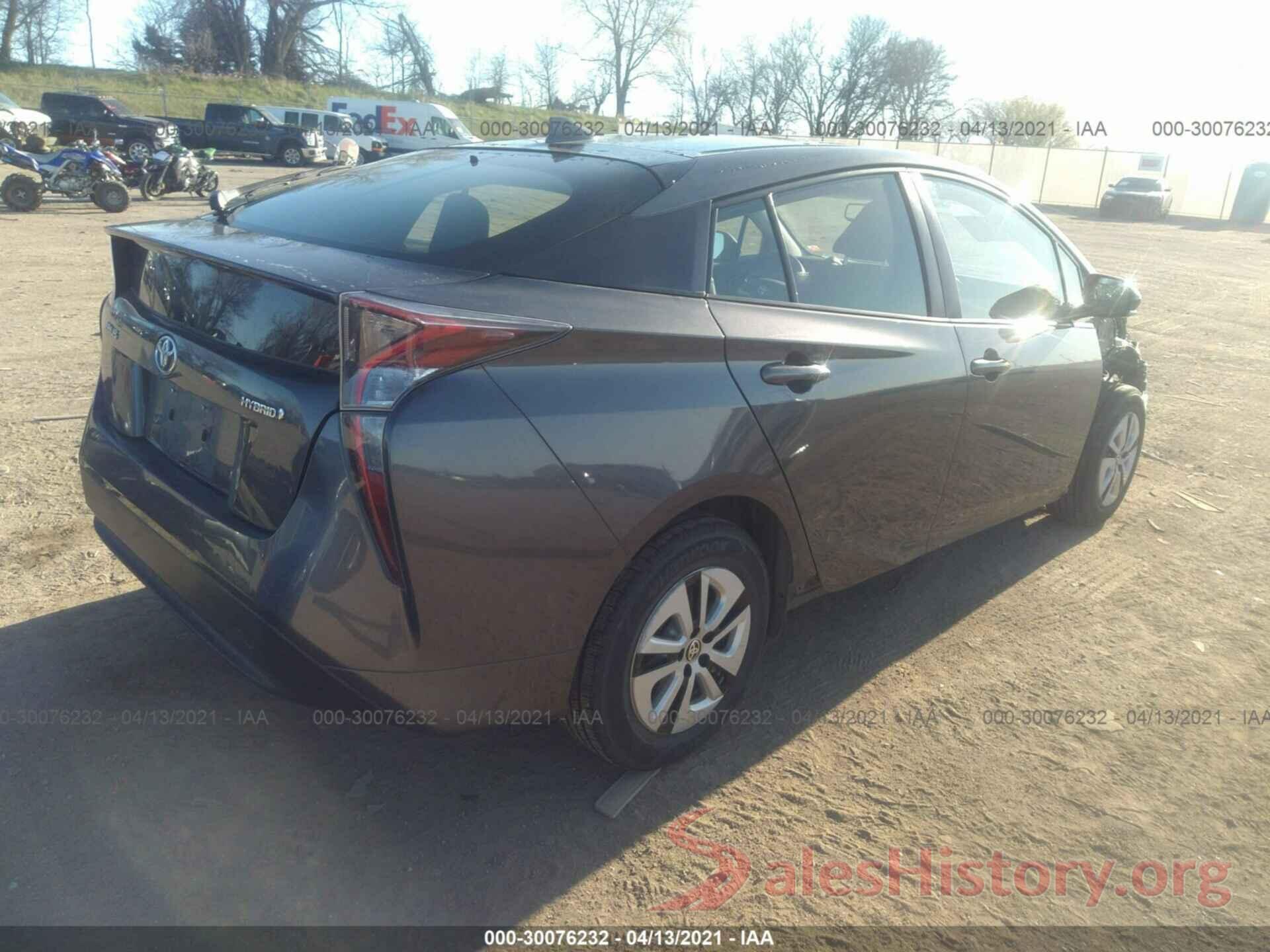 JTDKARFU1G3006936 2016 TOYOTA PRIUS