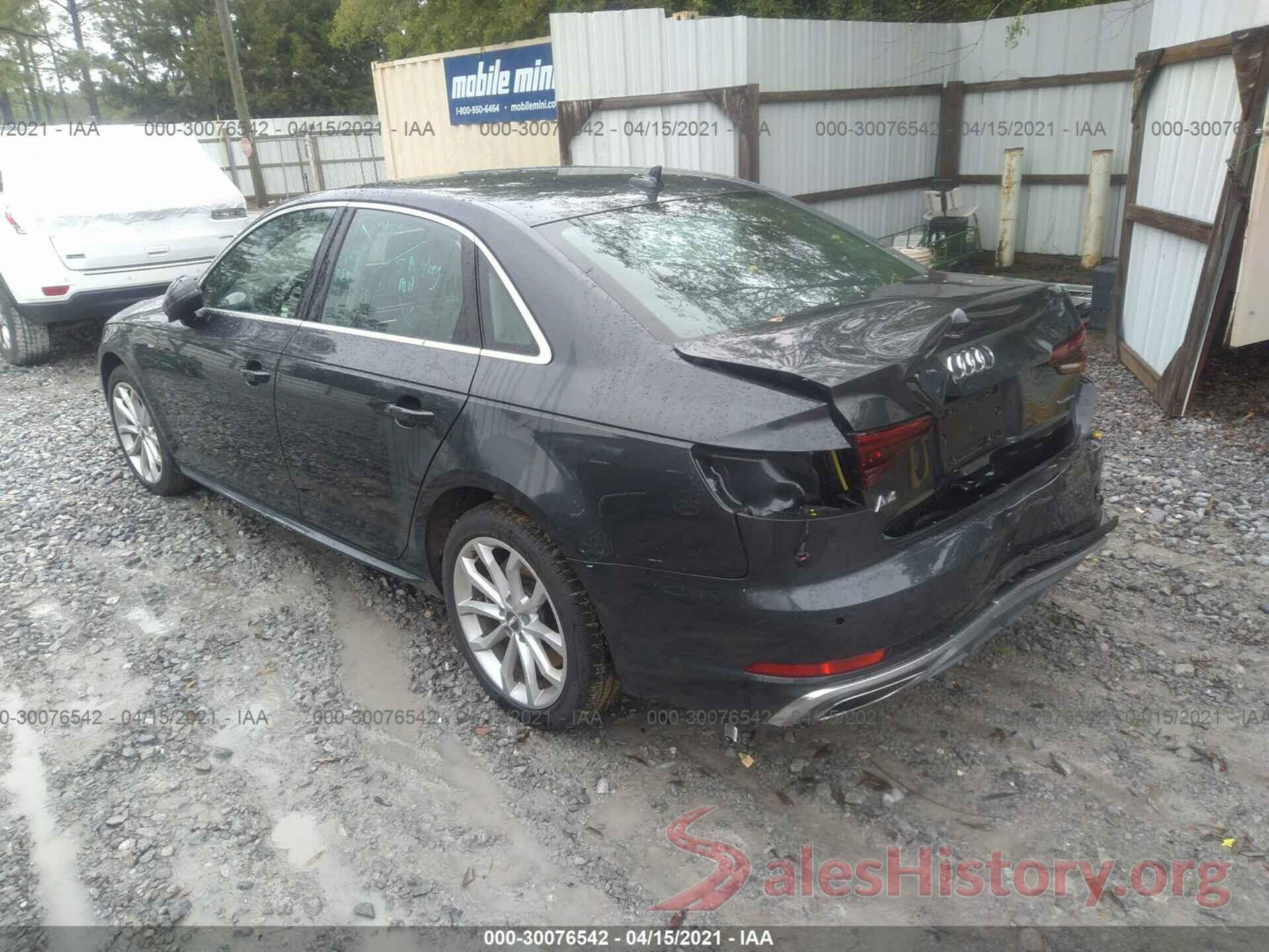 WAUENAF45KA014459 2019 AUDI A4