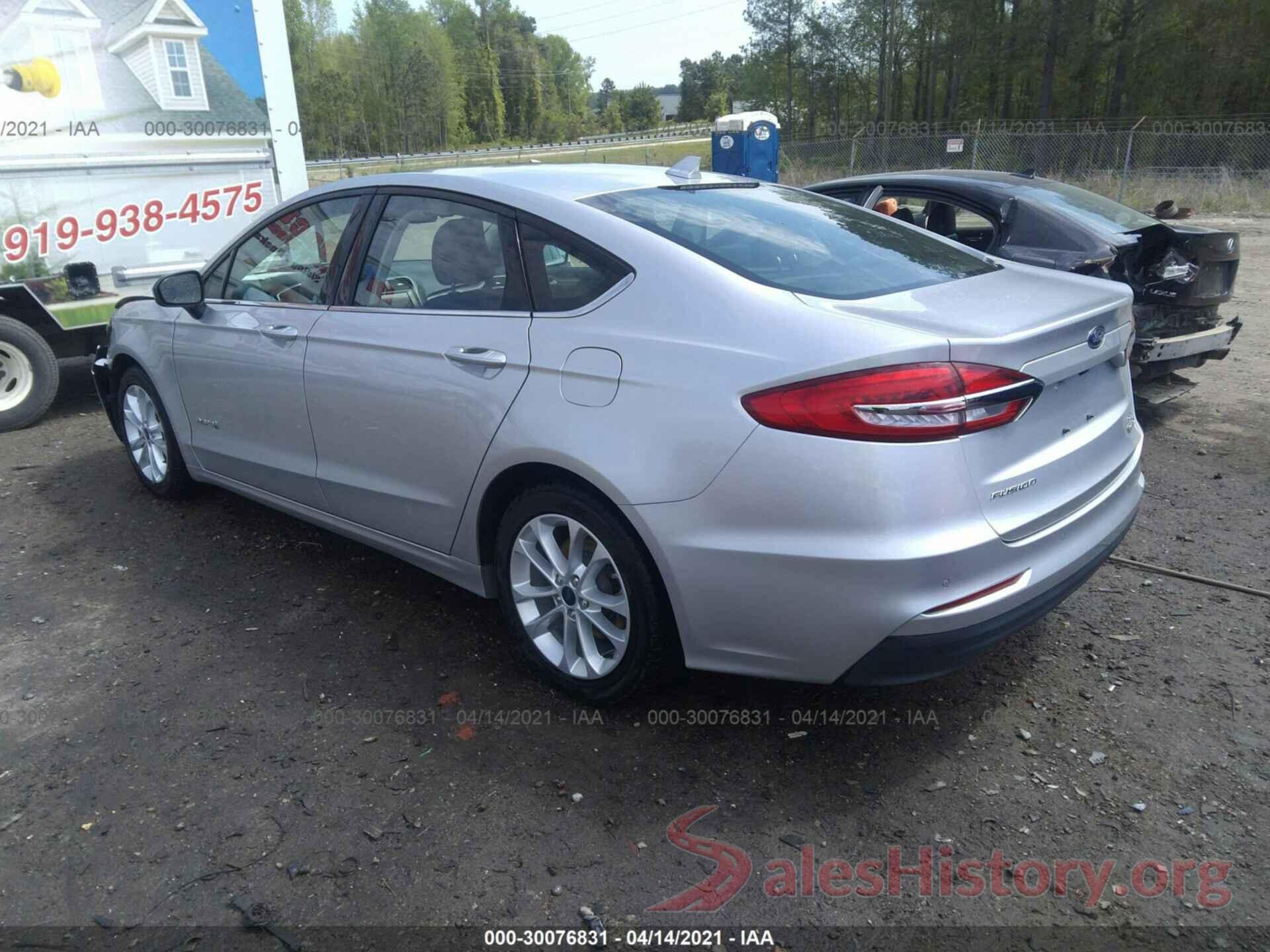 3FA6P0LU8KR182382 2019 FORD FUSION HYBRID