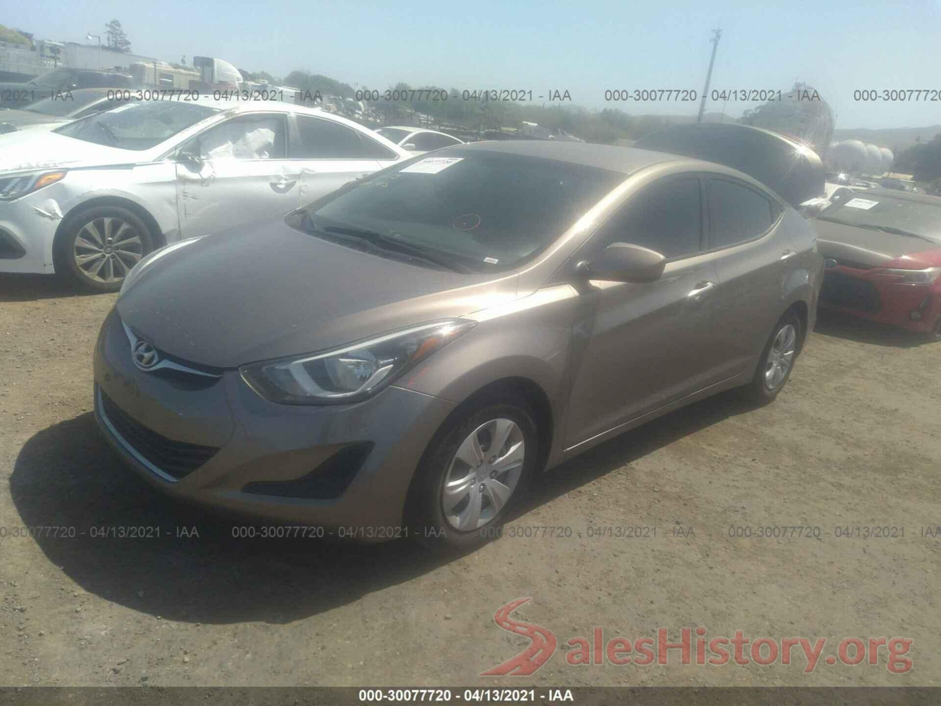 5NPDH4AE6GH675280 2016 HYUNDAI ELANTRA